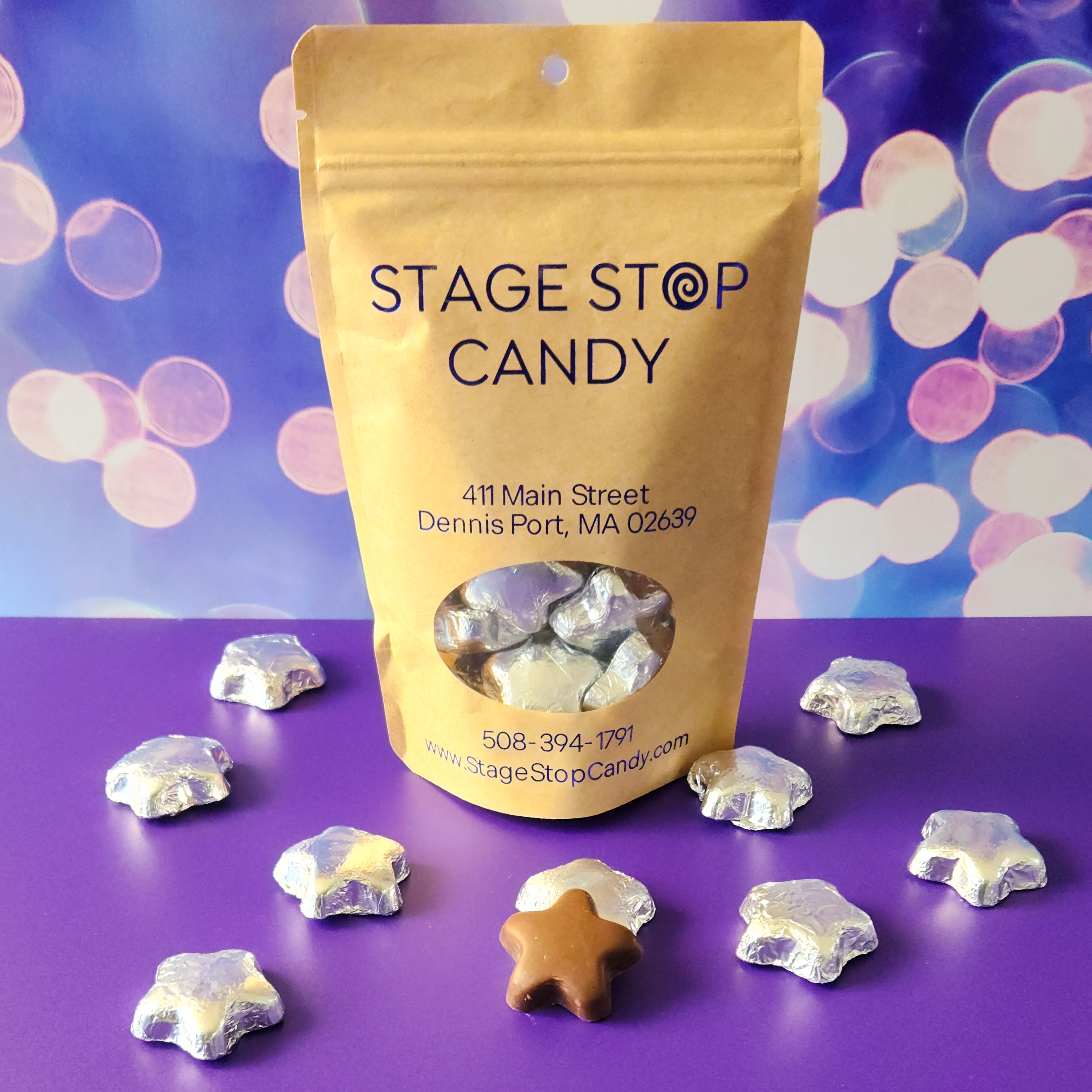 Premium Foiled Chocolate Stars - Gourmet Dark Chocolate Treats for Baking, Desserts & Holiday Gifts | Party Favors, Wedding Decorations & Sweet Toppings
