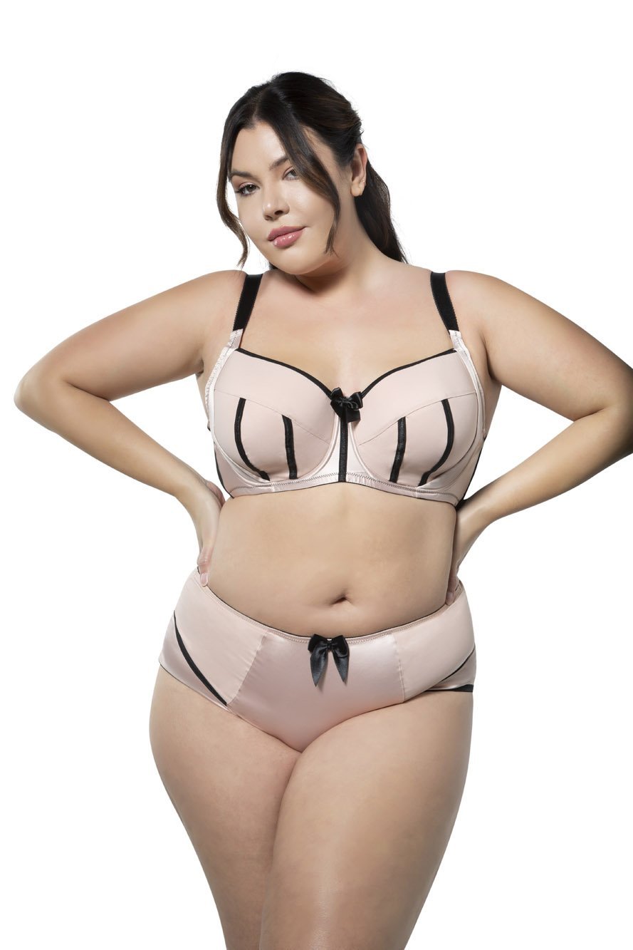 Parfait Charlotte Underwire Padded Bra - Cameo Rose with Black Lace Trim | Comfortable Support for Everyday Wear & Special Occasions