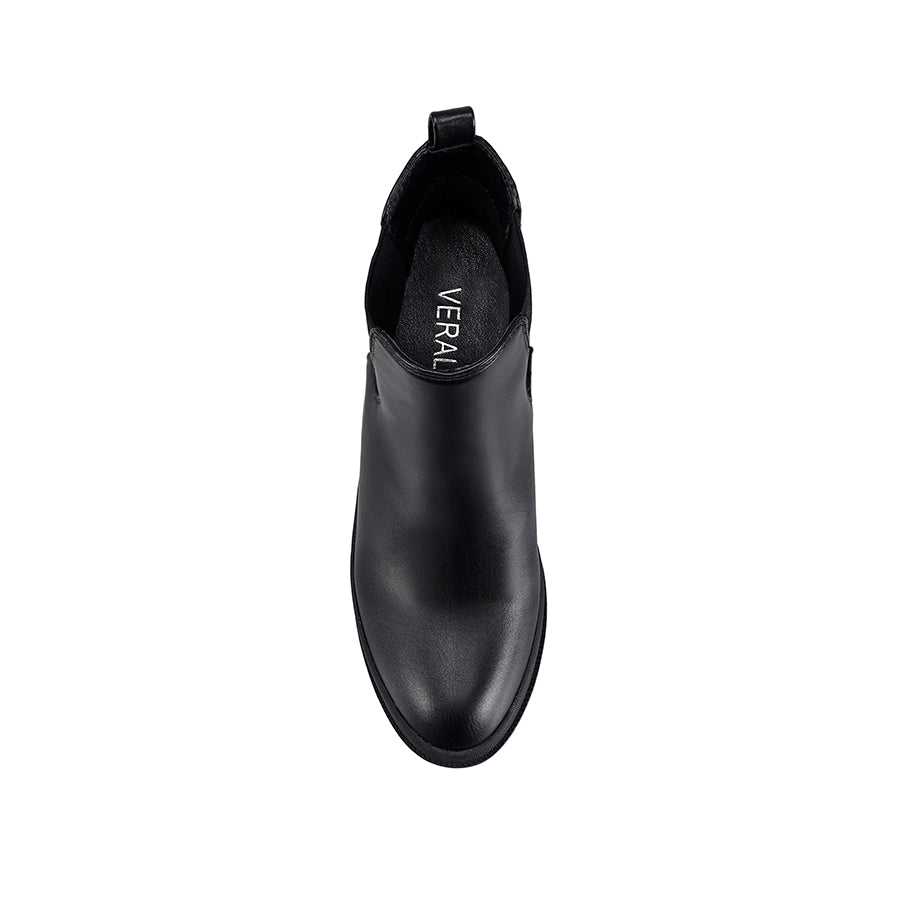 Georgia Chunky Combat Boots for Women - Black Smooth Leather Ankle Boots for Punk, Gothic & Streetwear Fashion | Perfect for Daily Wear, Concerts & Outdoor Adventures