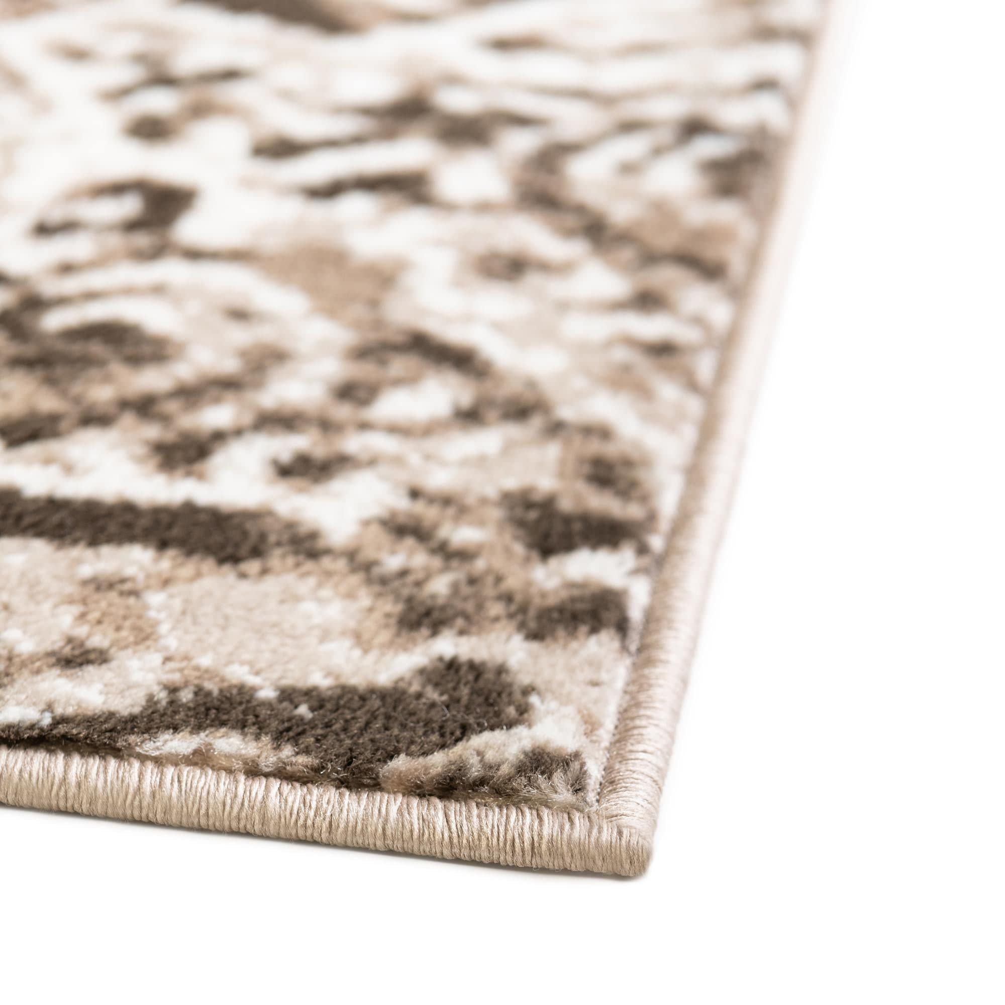 Premium 7' x 10' Brown Area Rug - Soft & Durable Monte Carlo Collection for Living Room, Dining Room & Open Floor Plans - Perfect for Home Decor & High Traffic Areas
