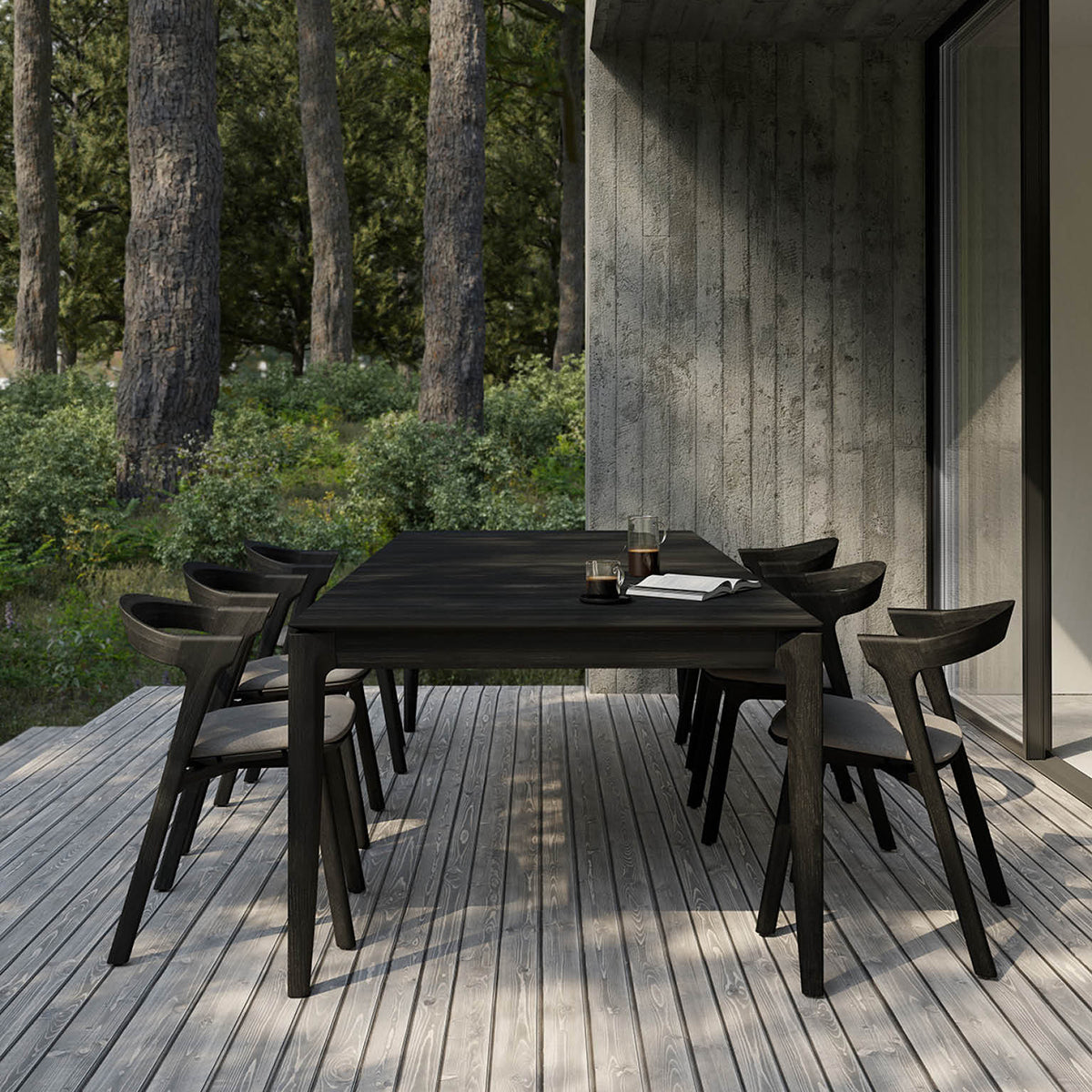 Premium Bok Rectangle Outdoor Dining Table - Weather-Resistant Patio Furniture for Garden, Deck, and Backyard Dining