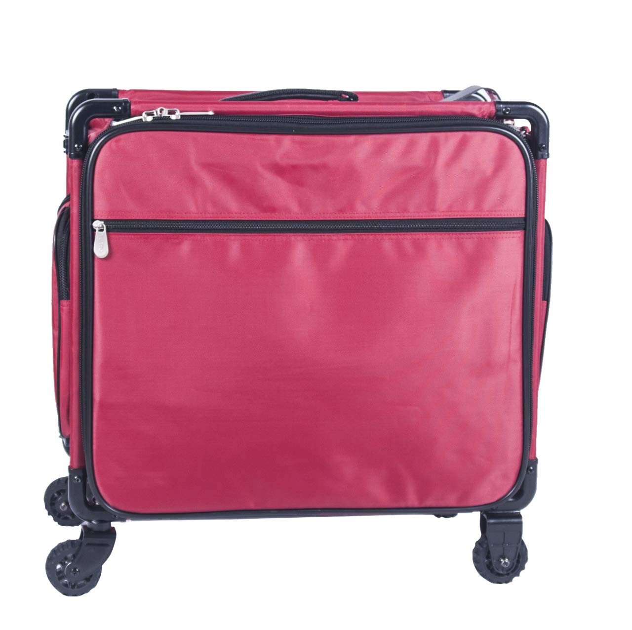 Tutto Serger Tote on Wheels - 17 Inch Rolling Sewing Machine Bag in Cherry Red | Perfect for Quilting, Craft Fairs & Sewing Classes