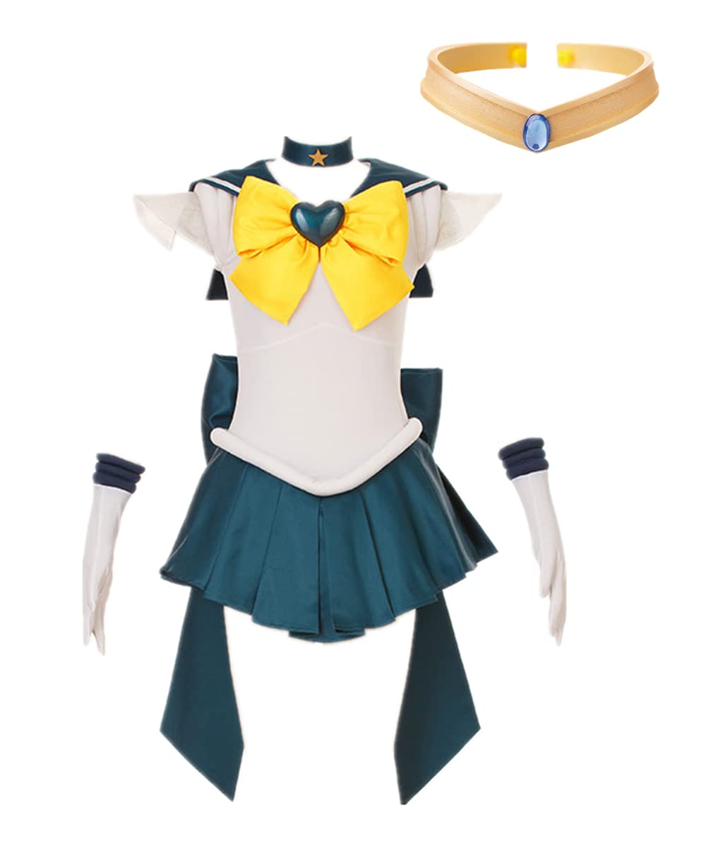 **ZNZXYCOS Women's Dark Blue Anime Uranus SuperS Cosplay Dress Suit - Halloween Costume, Cosplay Party, Anime Convention Outfit**