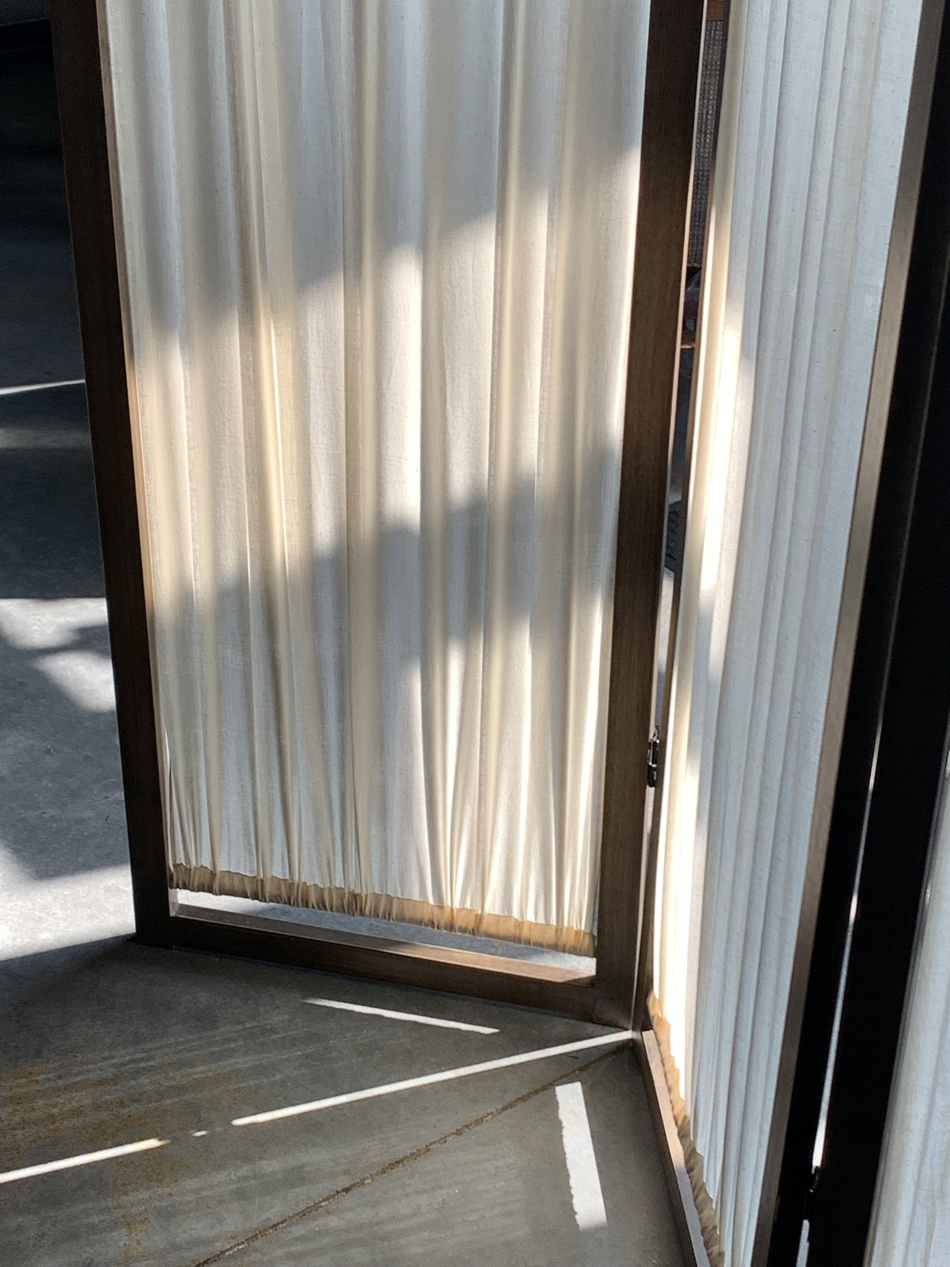 Stylish Cebu Cotton & Wood Privacy Screen - Room Divider for Home & Office | Perfect for Bedroom, Living Room, or Workspace Separation