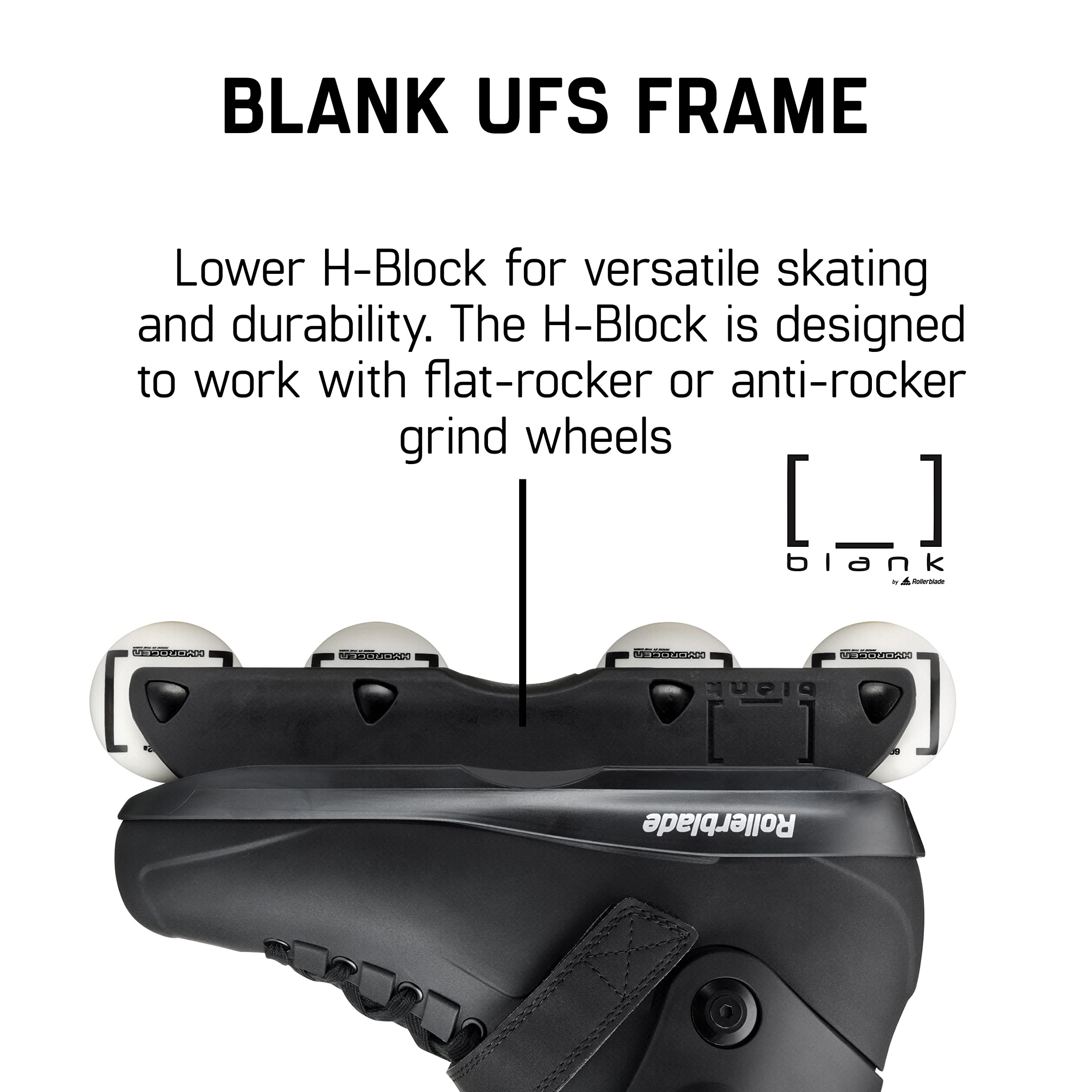 Rollerblade Blank Unisex Adult Fitness Inline Skates for Men & Women - Perfect for Outdoor Exercise, Fitness Training & Recreational Skating