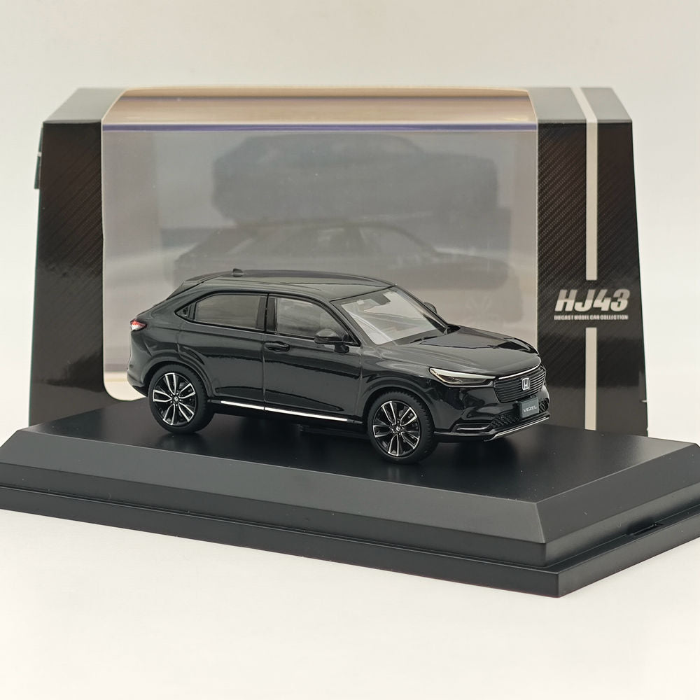 1/43 Scale Honda VEZEL Crystal Black Pearl Diecast Model Car - Hobby Japan HJ431002BK - Collectible Miniature Vehicle for Display & Gifts
