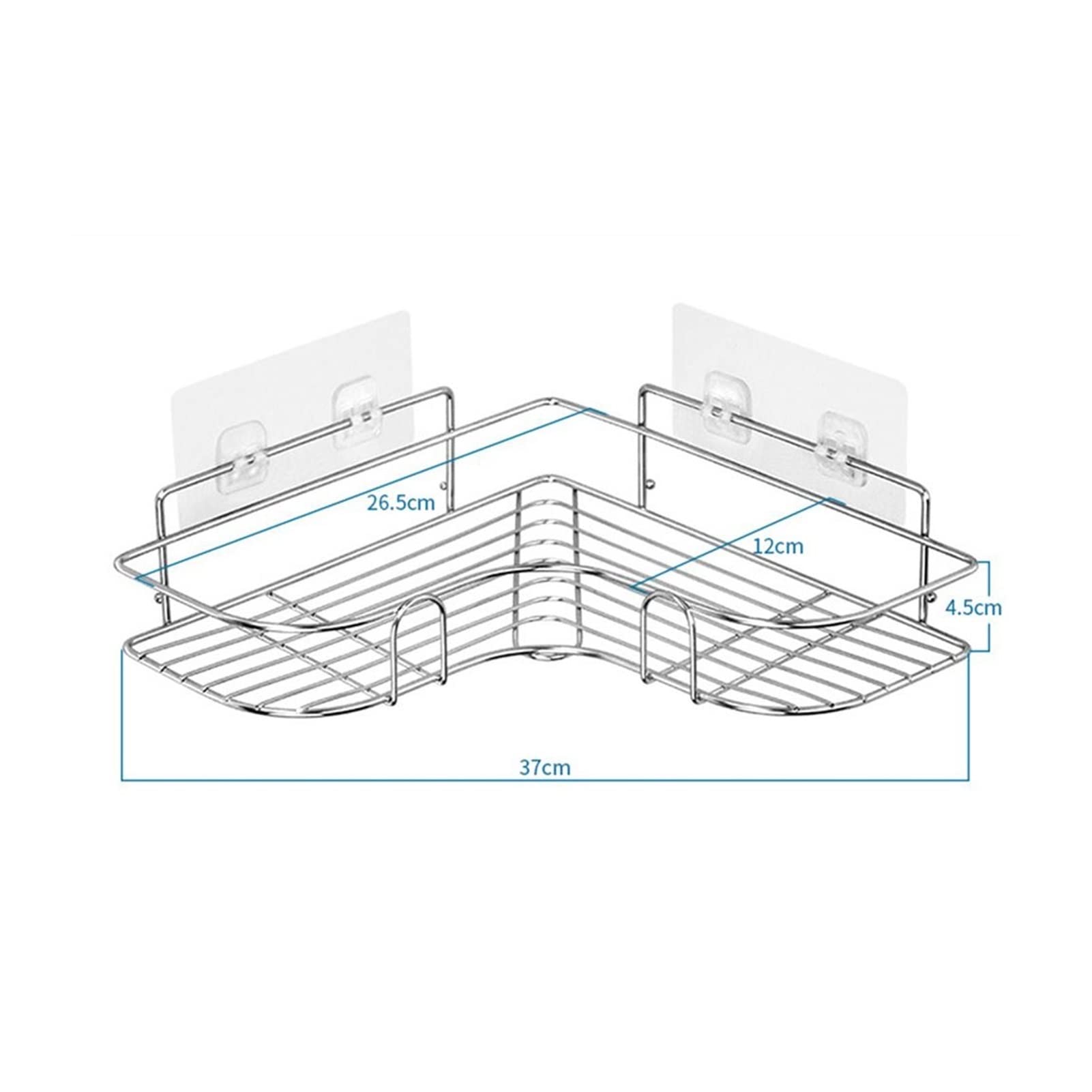 Stainless Steel Wall Mounted Shelf - 3-Tier Triangle Storage Rack for Bathroom, Kitchen, Bedroom | No-Drill Installation | Space Saving Organizer | Perfect for Small Spaces & Home Decor (1 Pack)