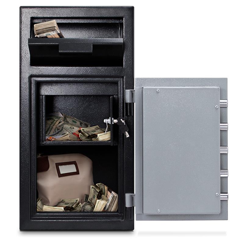 MFL2714E Electronic Lock Safe Box for Home & Office - Secure Cash, Jewelry & Documents - Fireproof & Waterproof Security Safe for Valuables Storage