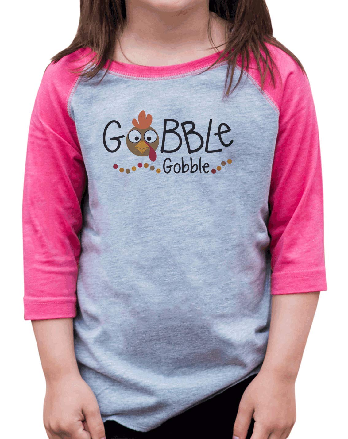 7 ate 9 Apparel Girls' Thanksgiving Turkey Shirt - Cute Holiday Outfit for Family Gatherings & Fall Festivals
