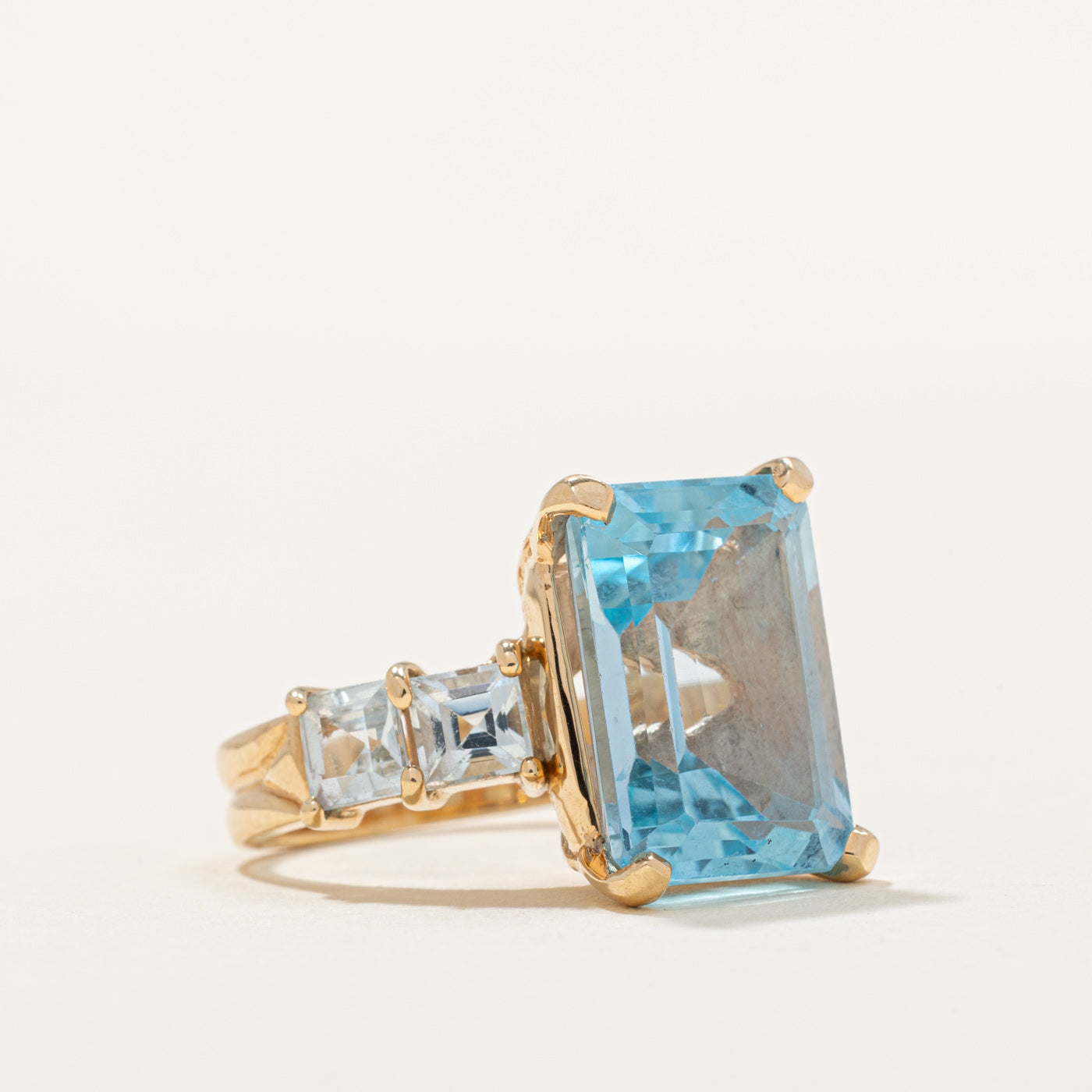 Blue Topaz Cocktail Ring - 12.00ctw Gemstone Jewelry for Women - Size 5.25 - Elegant Statement Ring for Parties, Weddings & Special Occasions