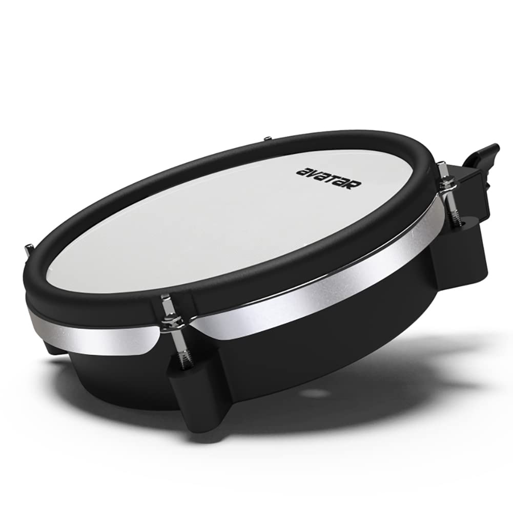 8 Inch Dual-Zone Mesh Drum Pad for Electronic Drum Set - Snare/Tom Trigger with Clamp & 6.5ft Cable | Perfect for Home Practice, Studio Recording & Live Performances