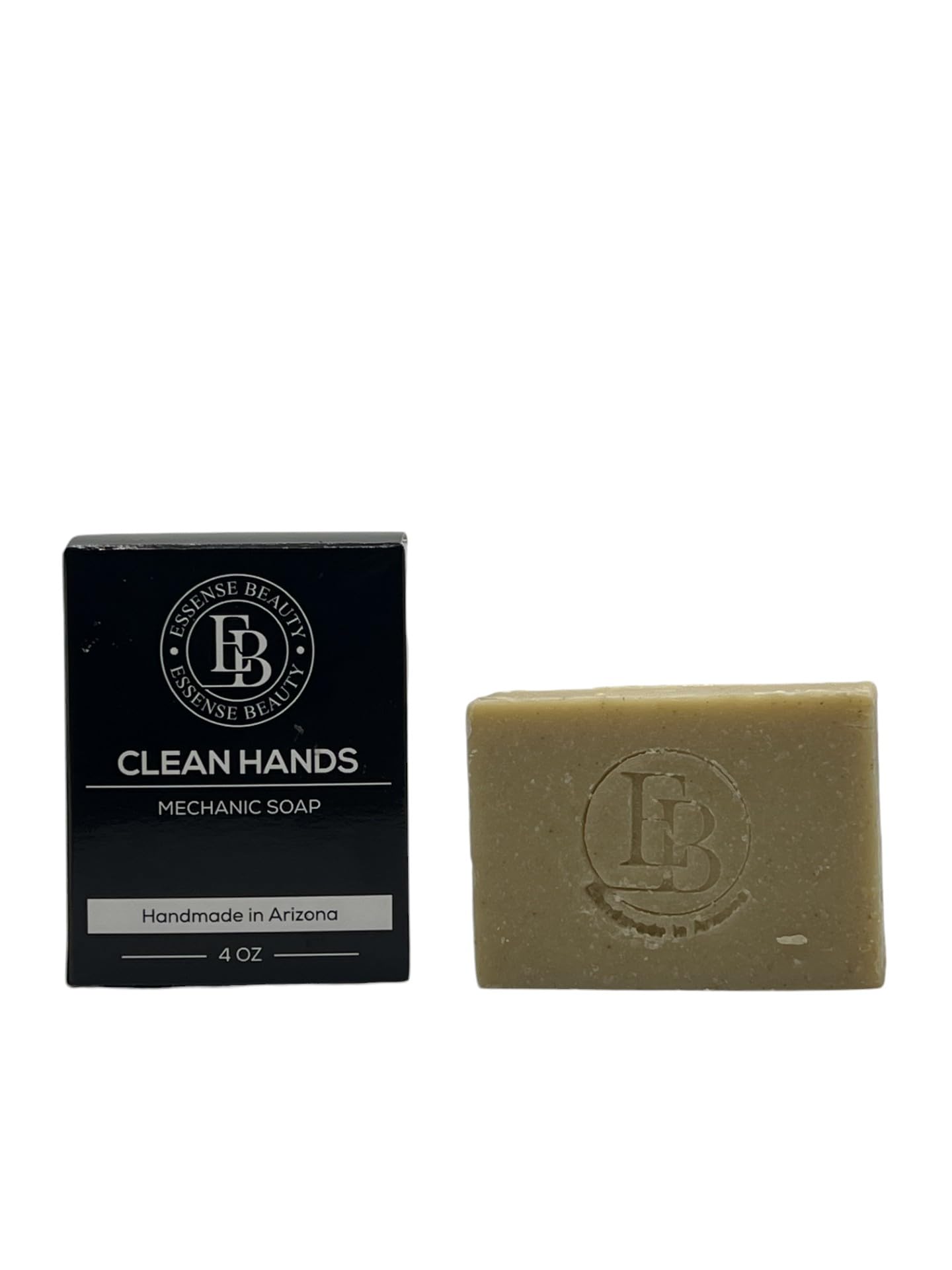 Essence Beauty Clean Hands Mechanic Natural Pumice Soap Bar - 4 oz Exfoliating Hand Cleanser for Tough Grease & Dirt - Perfect for Mechanics, Gardeners & DIY Enthusiasts