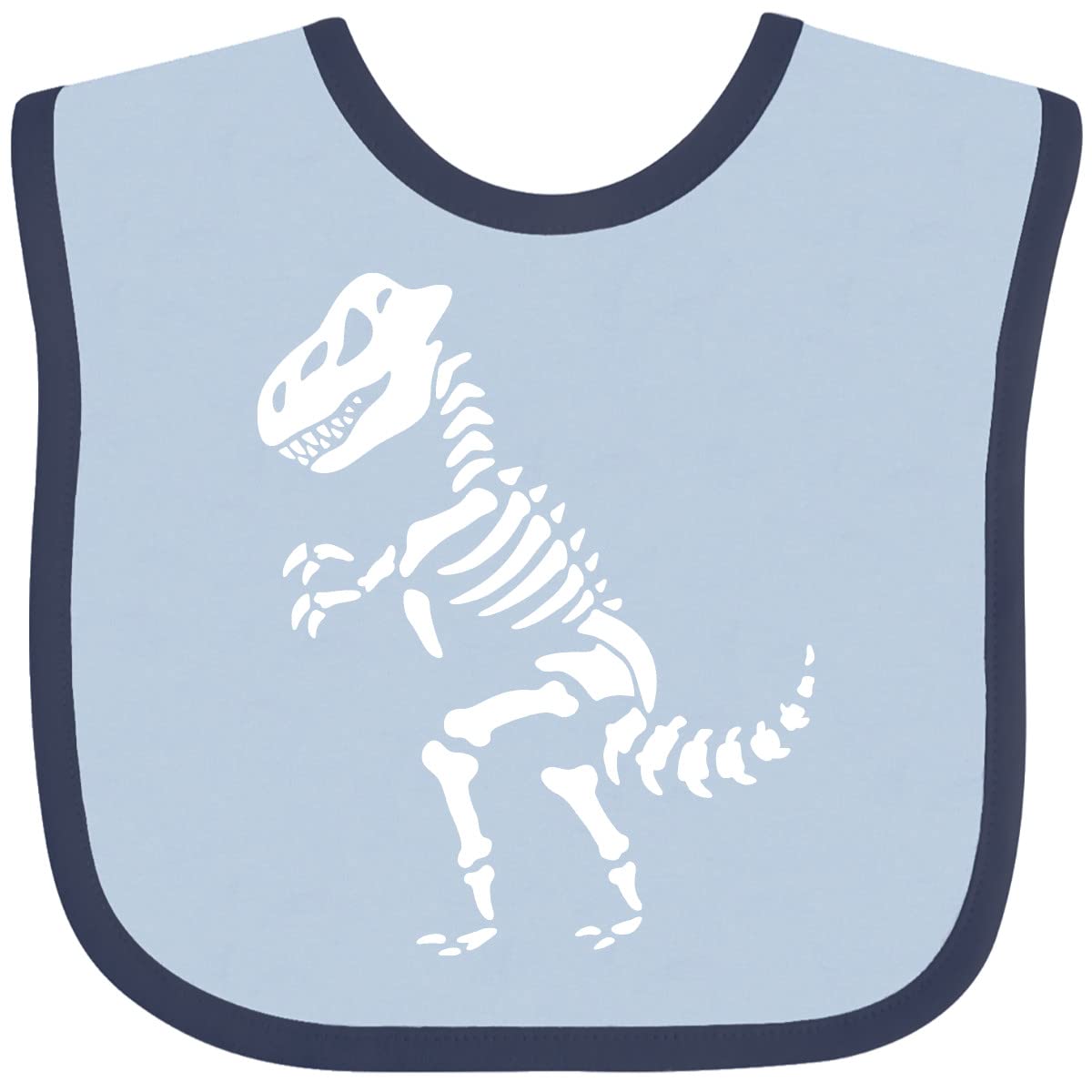 Inktastic Dinosaur Skeleton Bones Funny Dino Baby Bib - Cute Dinosaur Themed Drool Bib for Infants & Toddlers - Perfect for Feeding Time, Playtime & Photo Shoots