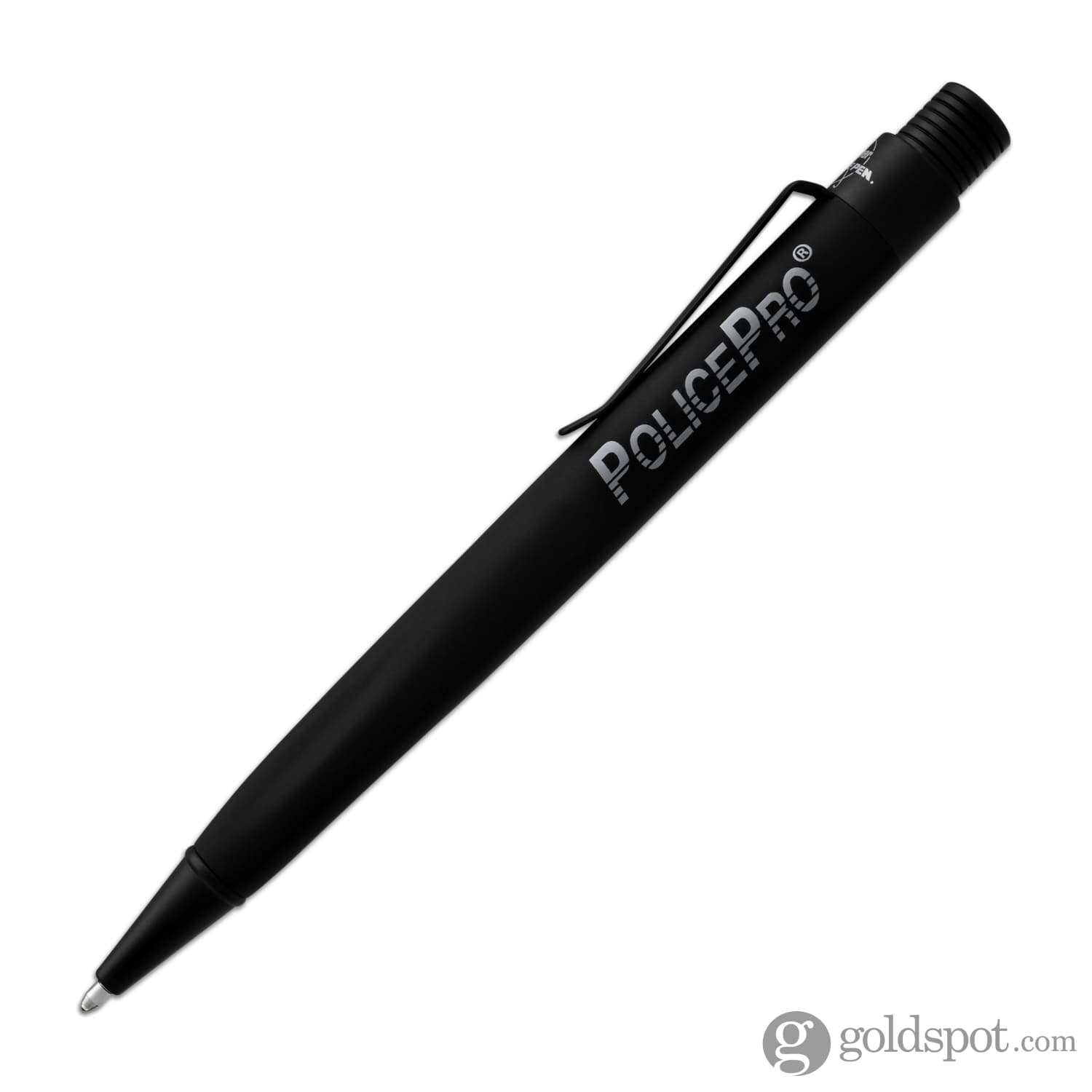 Fisher Space Zero Gravity Ballpoint Pen - Matte Black with Police Pro Imprint | Anti-Gravity Writing for Astronauts, Pilots & Outdoor Enthusiasts