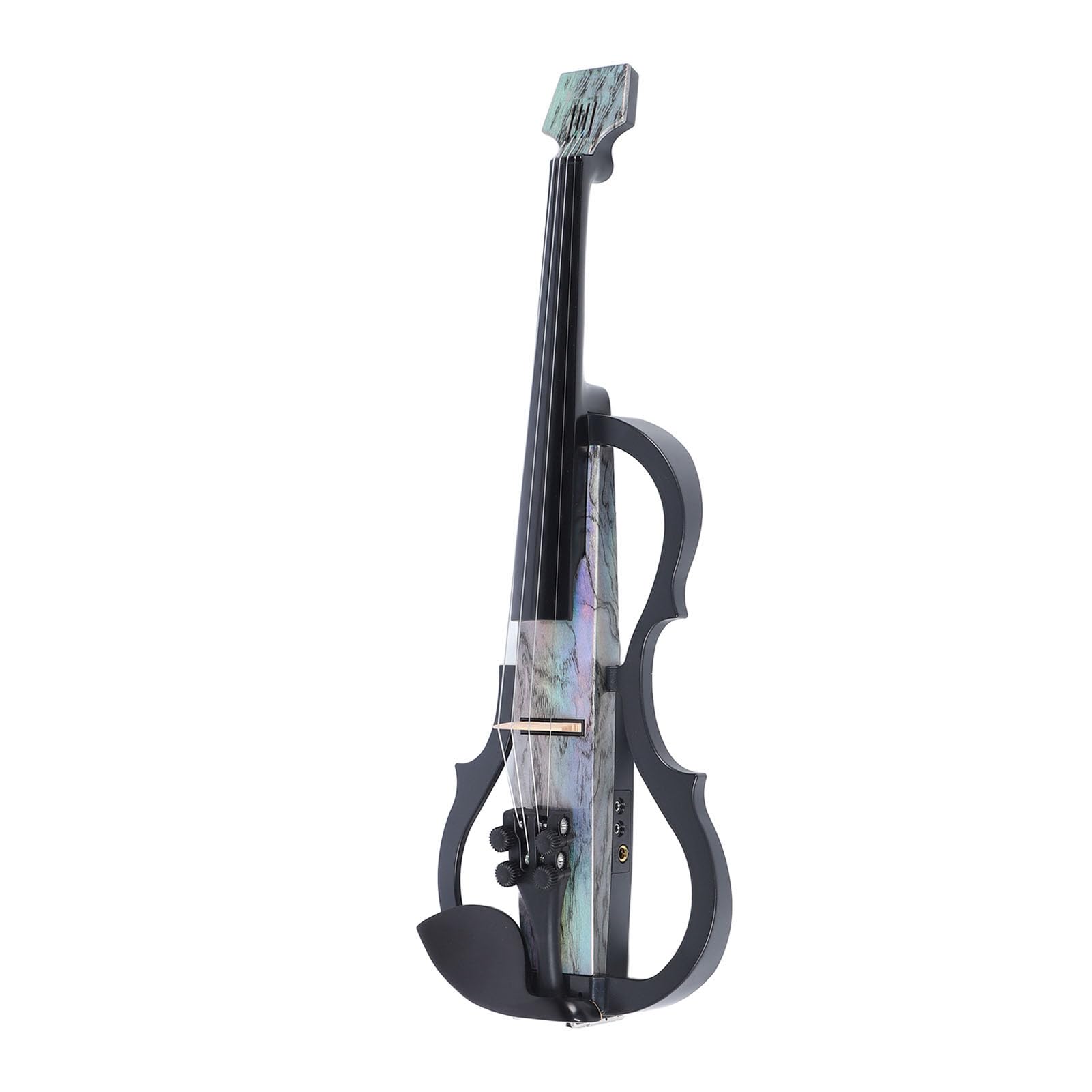Professional 4/4 Full Size Electric Silent Violin - Ebony Wood Fingerboard, Carbon Fiber & ABS Body with Built-in Pickup - Perfect for Adults & Teens - Ideal for Quiet Practice, Studio Recording & Live Performances