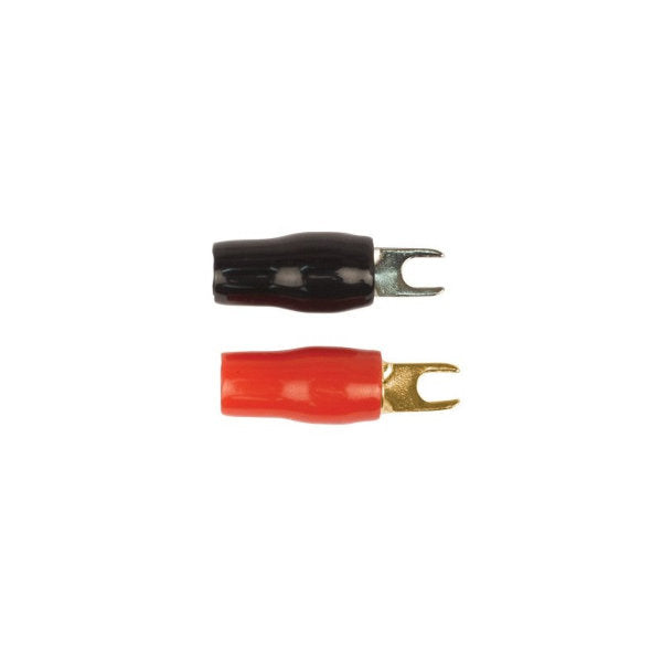 Stinger SPT5124 4AWG Spade Connectors - Heavy Duty Electrical Terminals for Car Audio, Marine & RV Wiring - Secure & Durable Power Connections