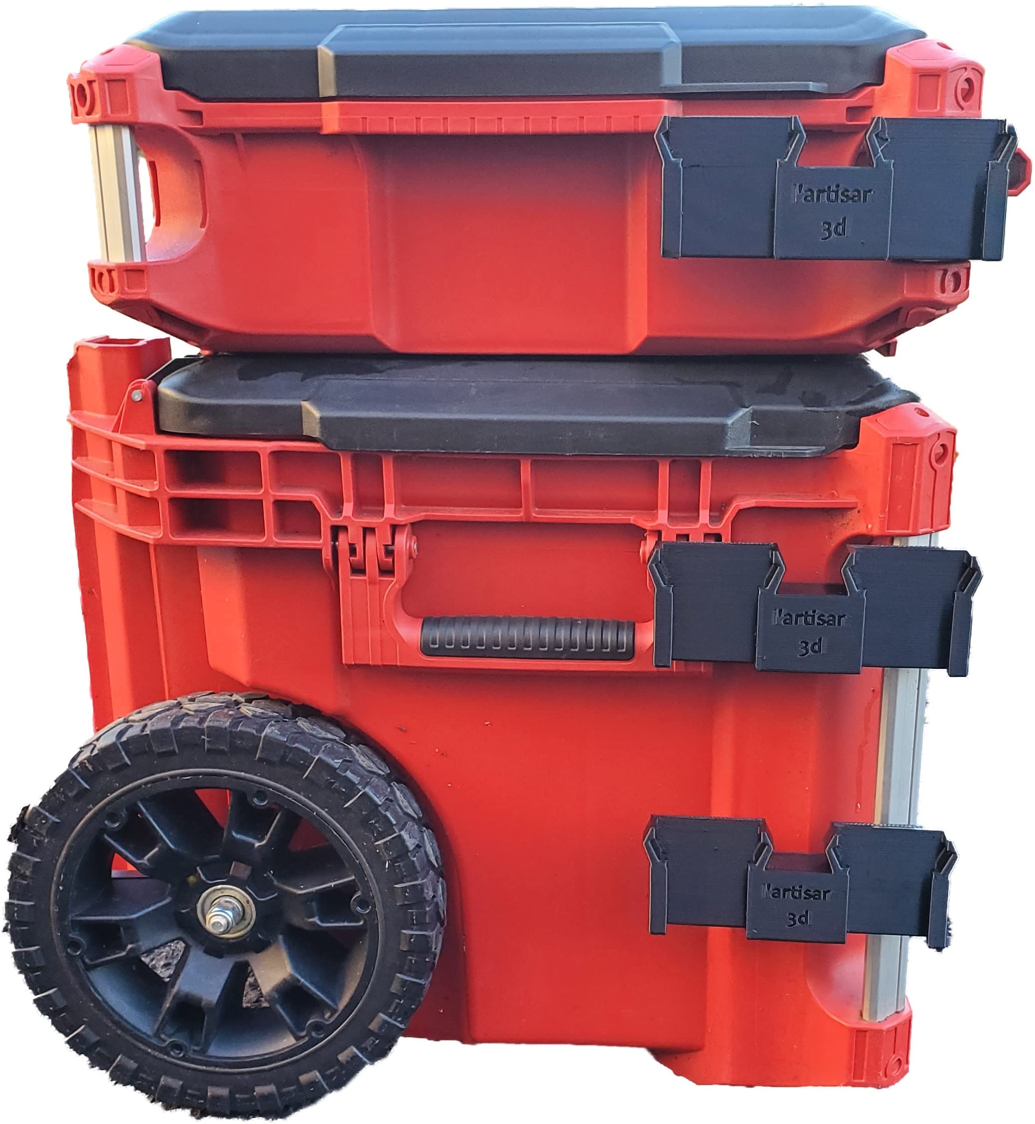 Milwaukee Packout Toolbox Side Battery Holder - Secure & Convenient Power Tool Accessory for On-Site Work & DIY Projects
