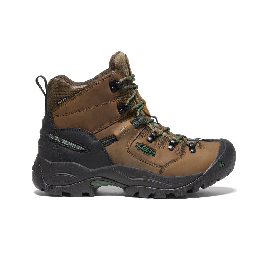 Men's Pittsburgh Energy 6 Waterproof Soft Toe Work Boots - Cascade Brown/Greener Pastures - Durable Safety Shoes for Construction, Hiking & Outdoor Work