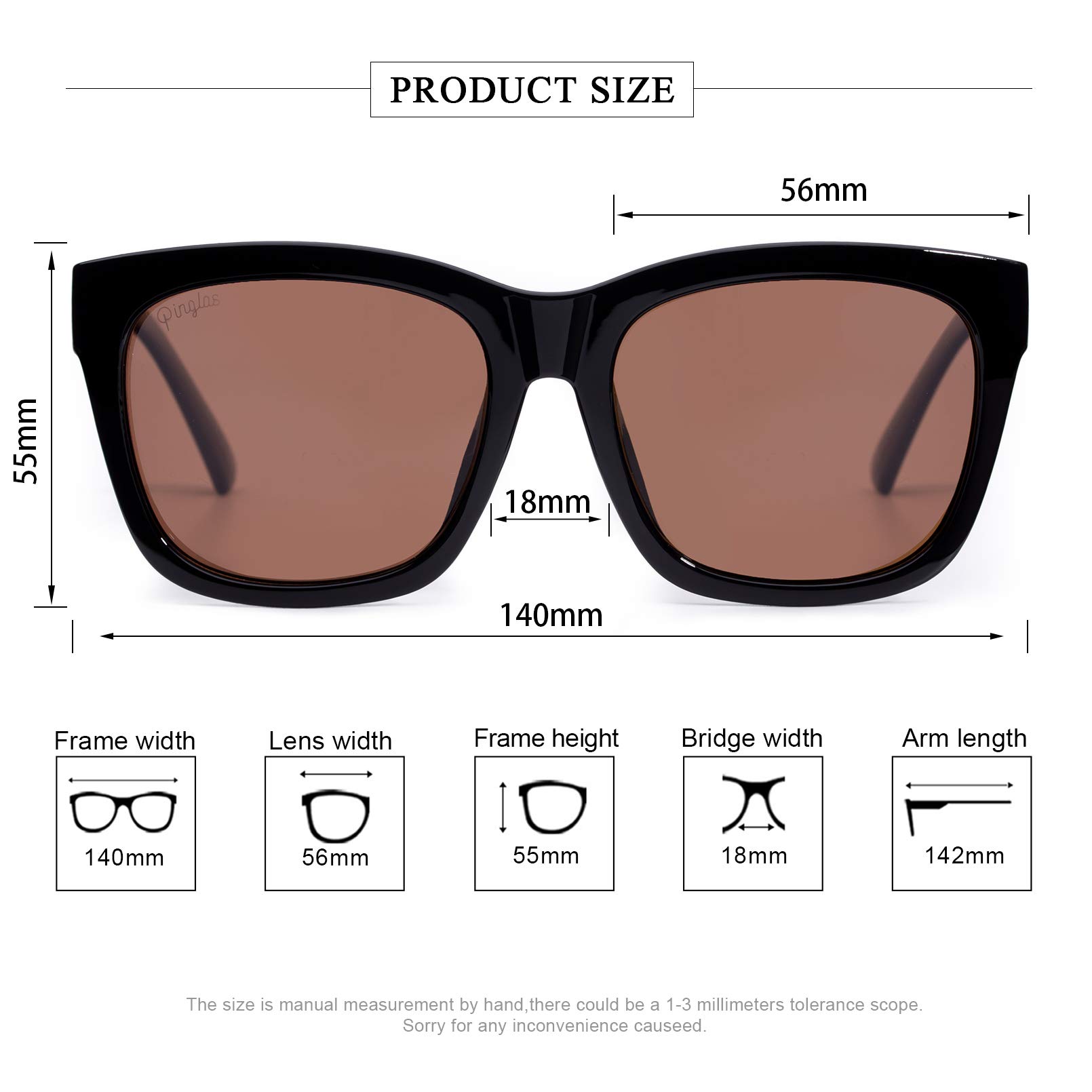 COLOSSEIN Classic Polarized Sunglasses for Men - Square Frame, Mirrored UV400 Lens - Perfect for Driving, Fishing & Outdoor Activities
