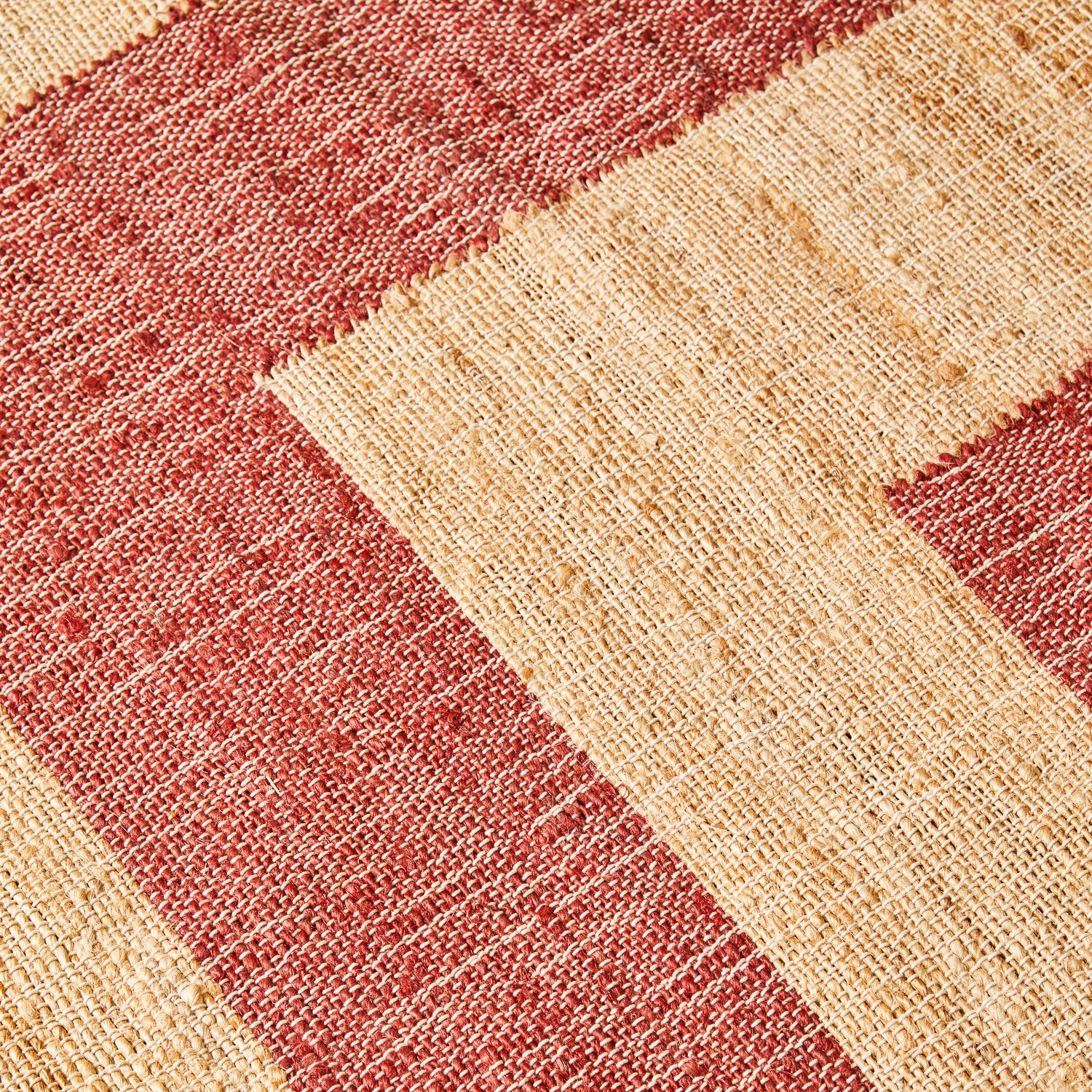 Adrienne Jute Rug Carmine - Natural Fiber Bohemian Area Rug for Living Room, Bedroom & Nursery | Eco-Friendly Home Decor