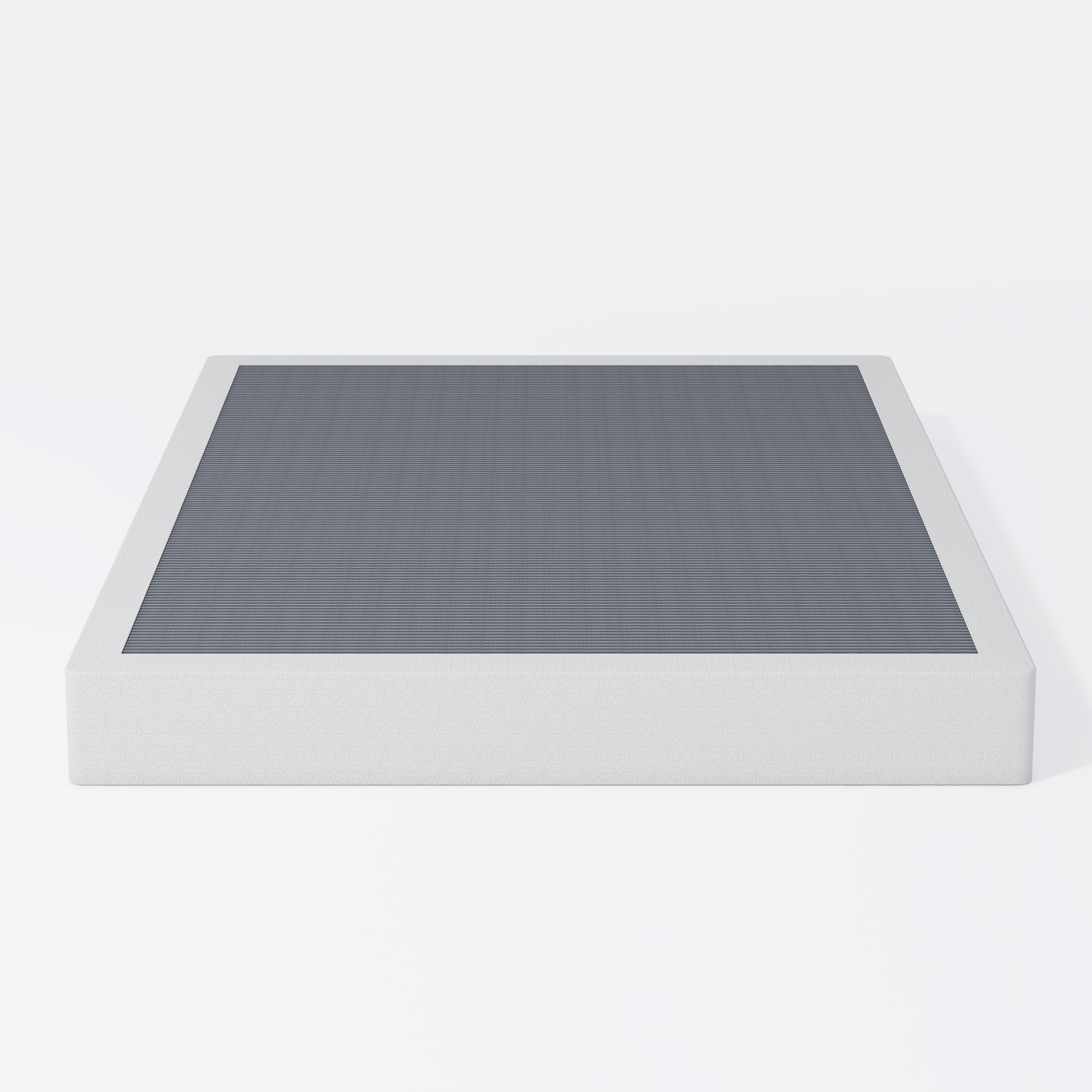 7 Inch Queen Size Box Spring with Heavy Duty Metal Frame & Fabric Cover - Easy Assembly, Noise Free Support for Mattresses - Perfect for Bedrooms, Guest Rooms & Dormitories