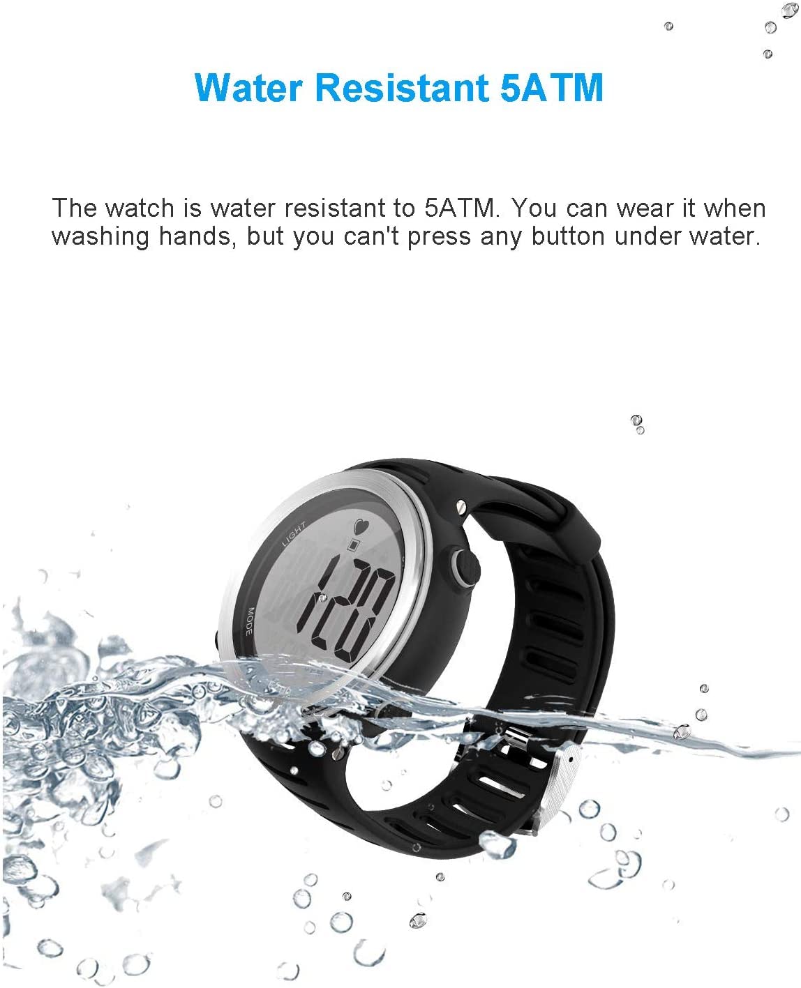 EZON Heart Rate Monitor Chest Strap - Wireless Bluetooth HRM for Running, Cycling & Workouts - Waterproof Fitness Tracker with Stopwatch & Alarms - Perfect for Gym, Cardio & Sports Training