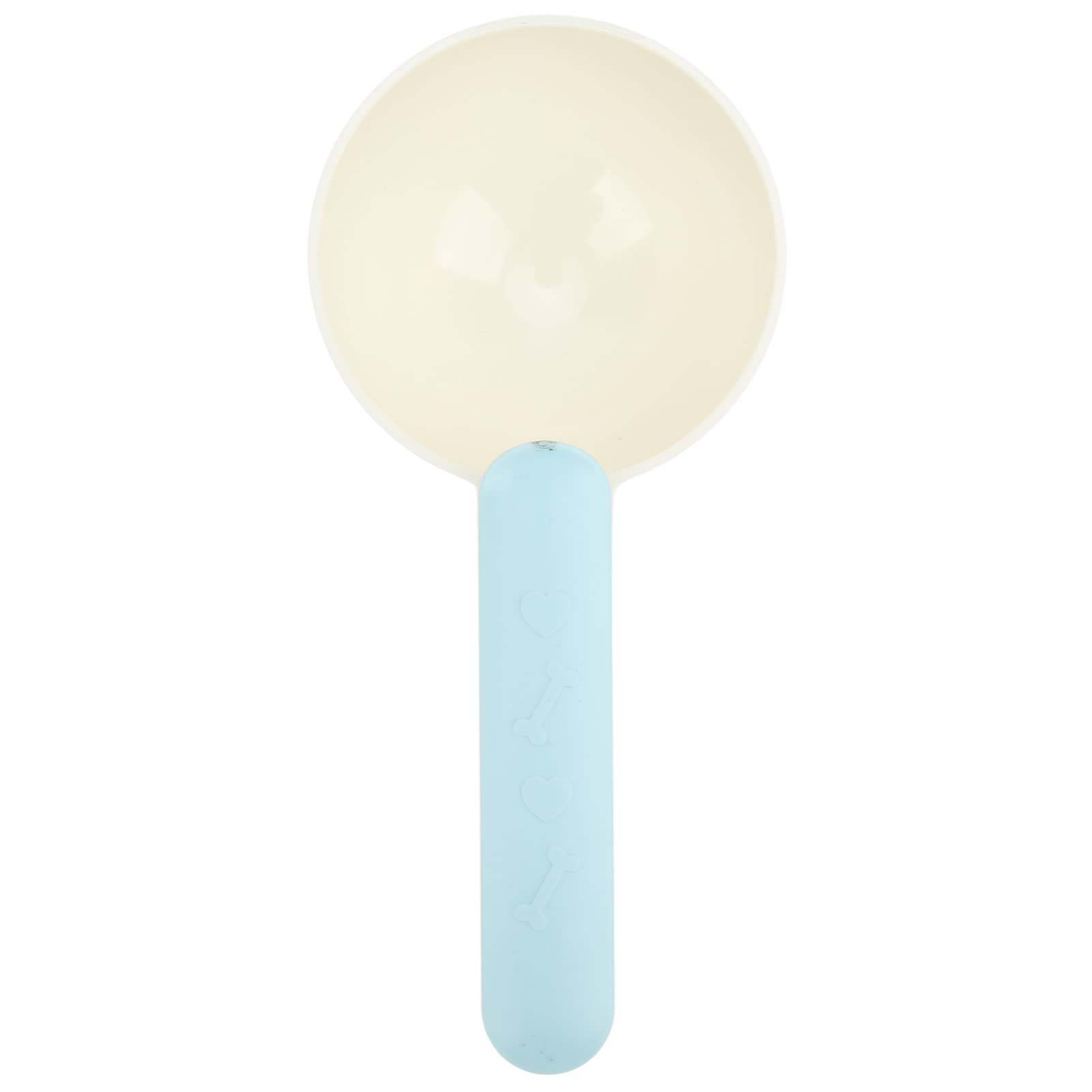 ABS Pet Food Spoon - Safe & Comfortable Grip for Dogs & Cats - Blue/White - Perfect for Feeding & Portion Control