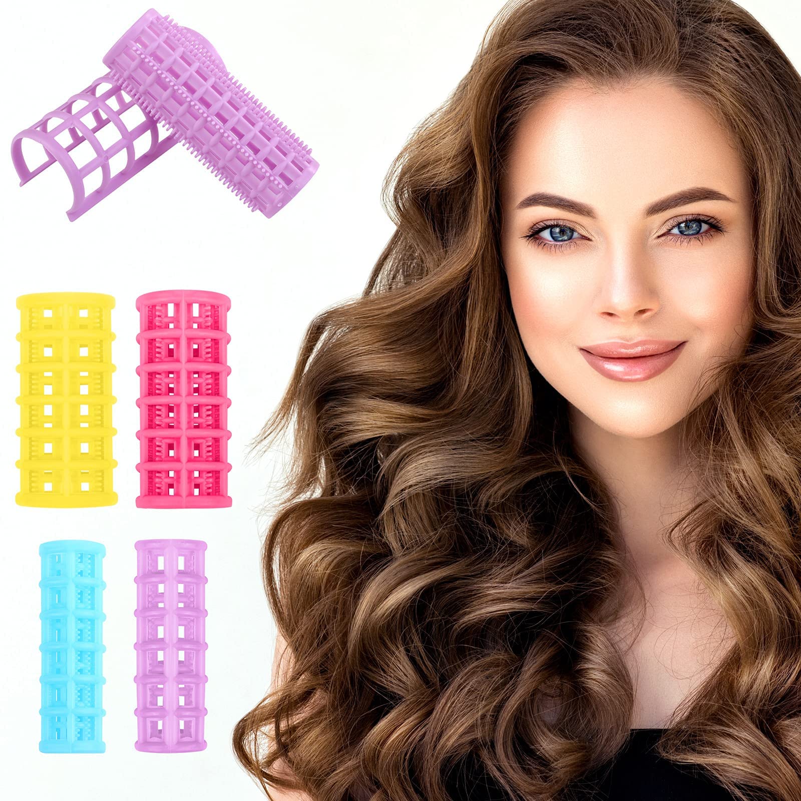Soft Foam Anion Hair Rollers for Women - 6pcs Bendy Twist DIY Styling Curlers with Cling Technology | Create Long-Lasting Curls & Waves at Home | Perfect for Salon-Quality Hairstyles, Parties & Daily Styling