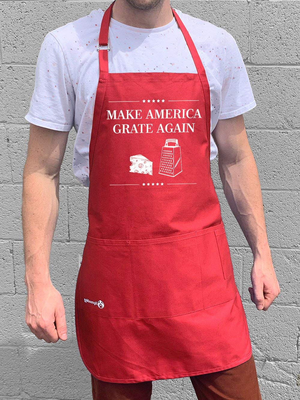 Make America Grate Again Apron - Funny BBQ Cooking Apron for Men & Women - Perfect for Grilling, Baking, and Kitchen Gifts