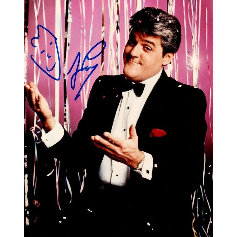 Jay Leno Signed 8x10 Photo Framed with JSA COA - The Tonight Show Autograph Memorabilia - Perfect for Collectors, Fans & Home/Office Decor