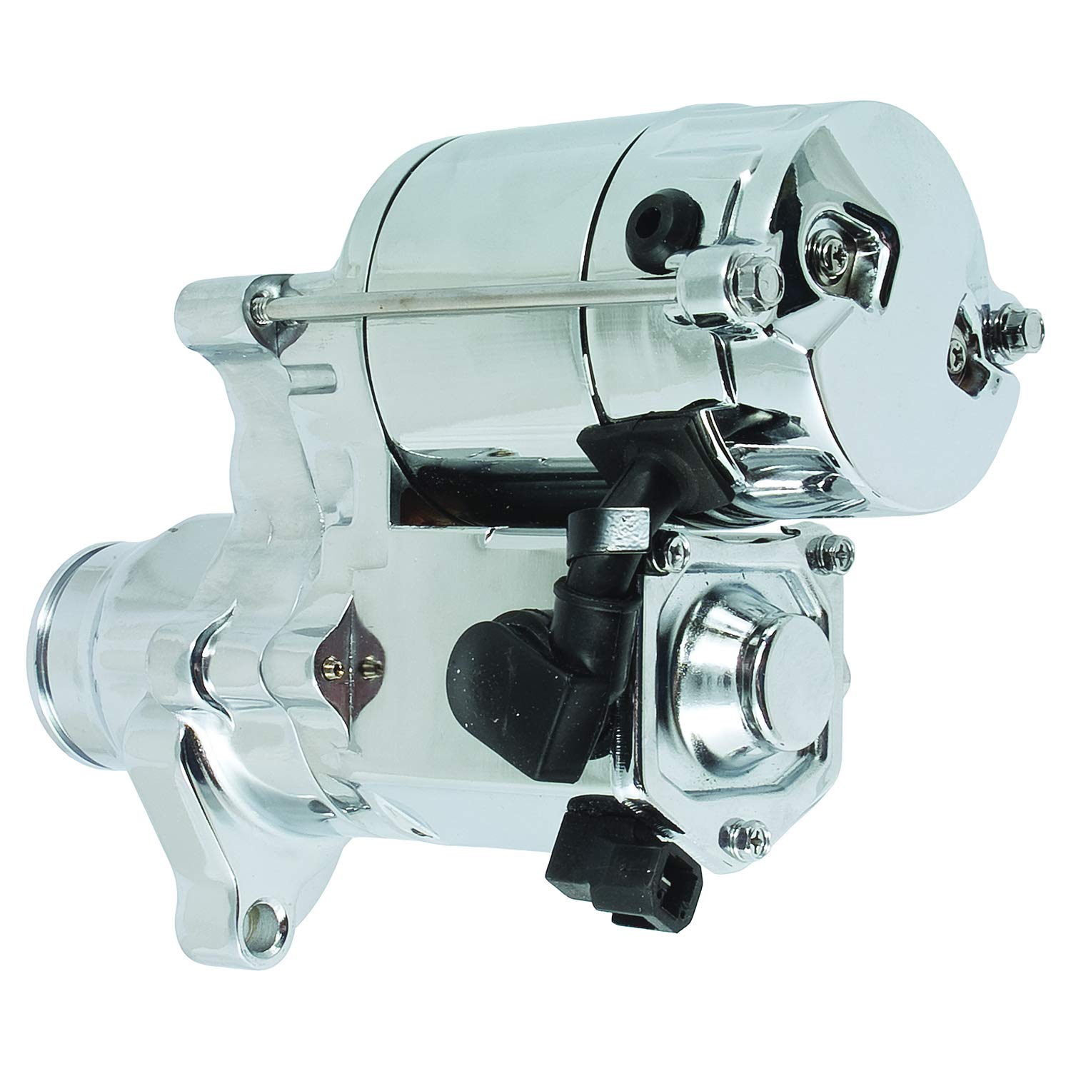 High-Performance Chrome Starter Motor Compatible with 2007-2012 Harley Davidson Dyna Street Bob FXDB (Part #31621-06A) - Reliable Engine Start for Cruiser & Touring Motorcycles