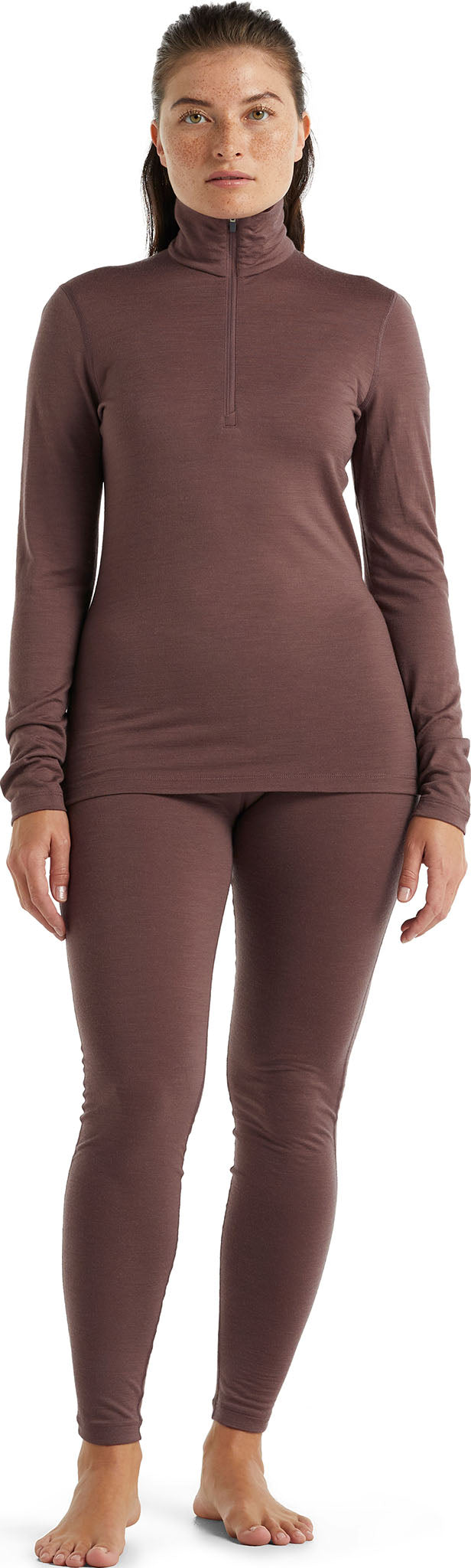 200 Oasis LS Half Zip Base Layer for Women - Thermal Long Sleeve Moisture Wicking Shirt - Perfect for Hiking, Skiing & Winter Outdoor Activities