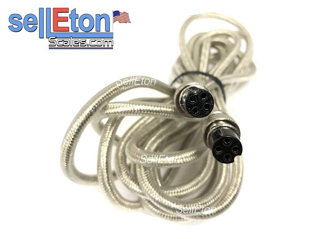 SellEton 15 Feet Cable with Connectors for PS-IN202 Indicator - Replacement Part for SellEton Floor Scales | Compatible with Industrial Weighing Systems & Commercial Scales
