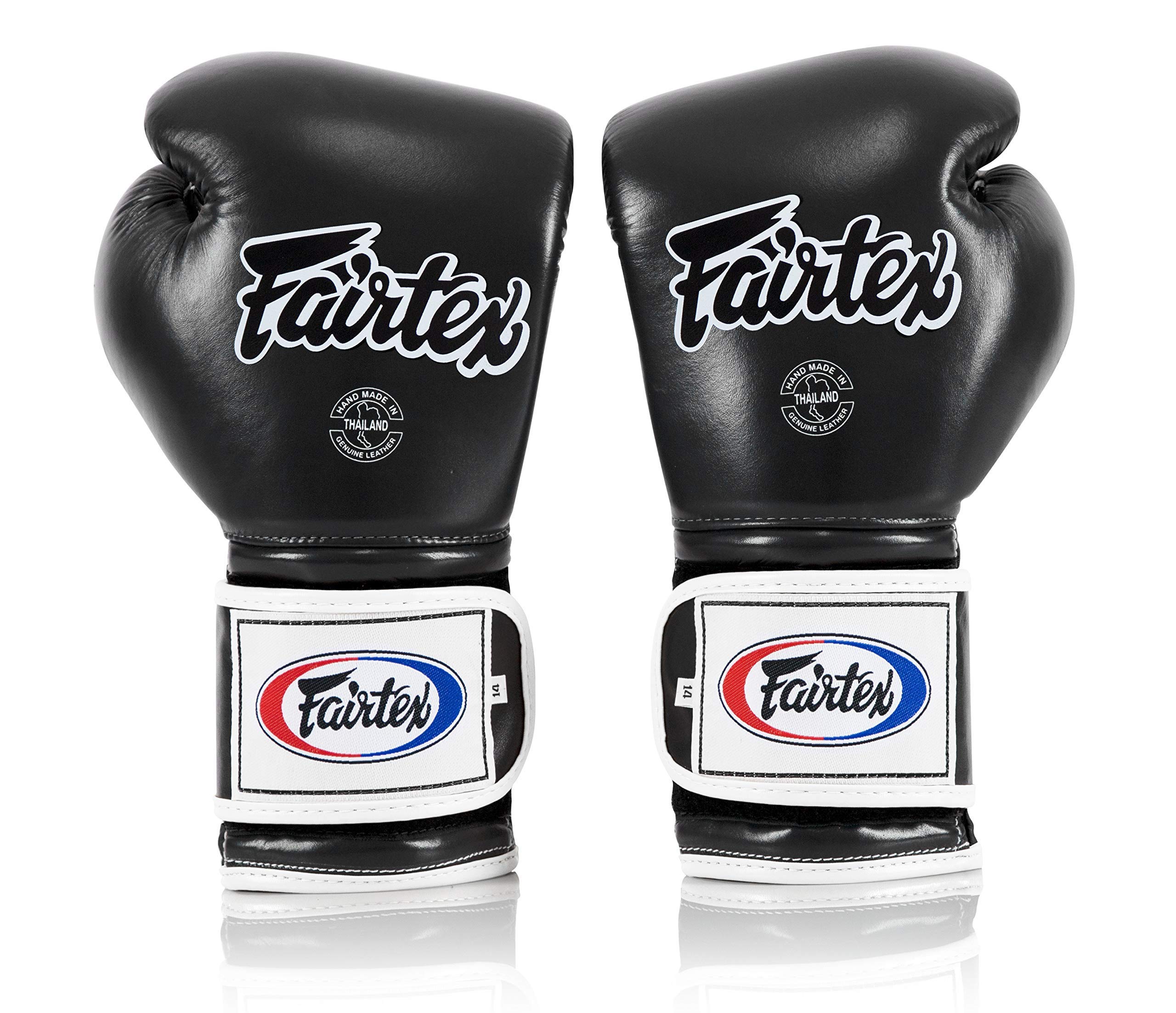 Fairtex BGV9 Muay Thai Boxing Gloves for Professionals & Trainers - Mexican Style MMA Sparring Gloves - Lightweight Shock-Absorbent Punching Bag Gloves for Kickboxing, Muay Thai Training & Heavy Bag Workouts