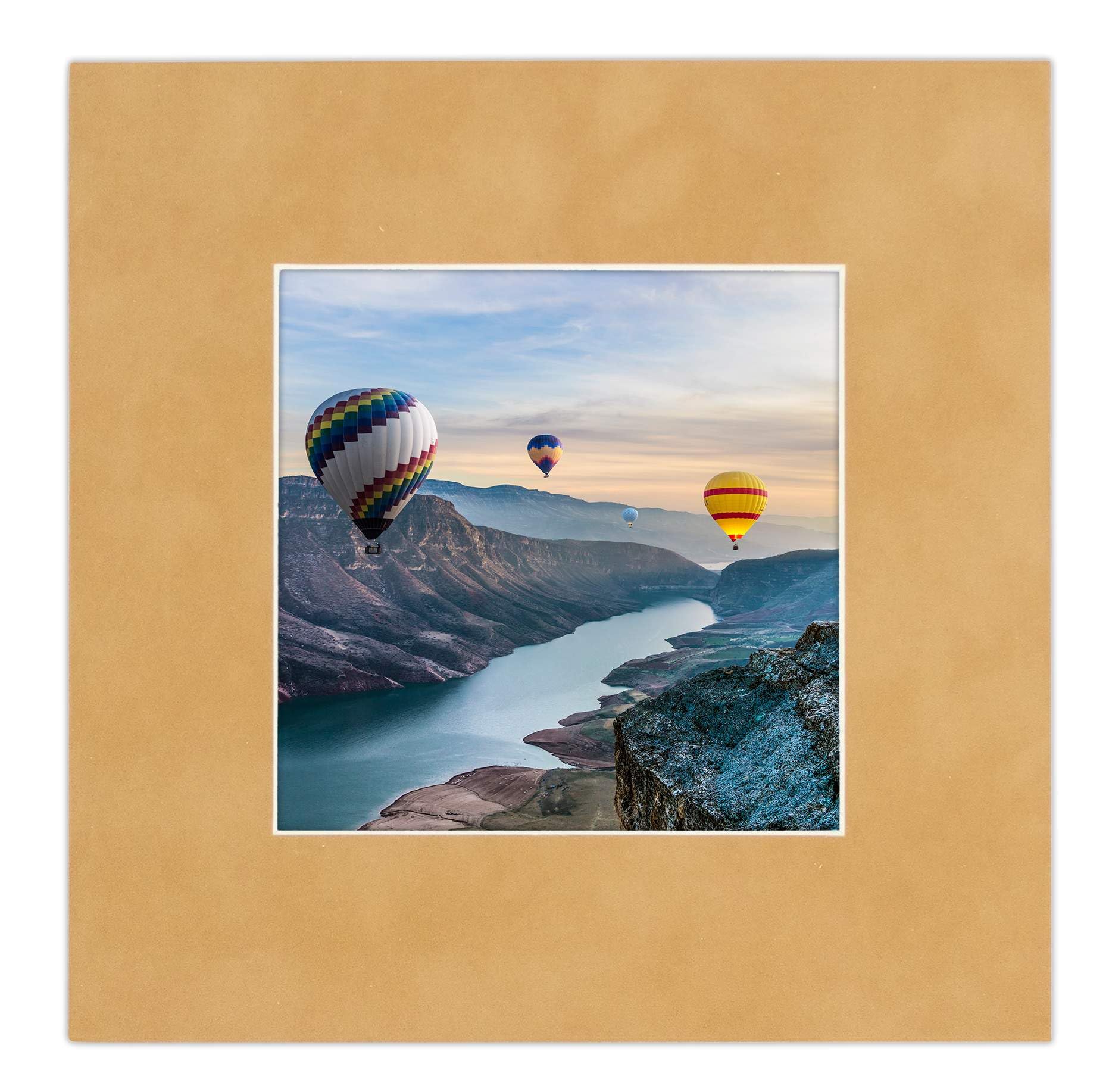 24x36 Inch Beige Suede Picture Mat Board - Precut Bevel Cut Mat for 20x30 Photos & Artwork - Acid Free Backing Board Included - Perfect for Framing, Scrapbooking & Home Decor Display
