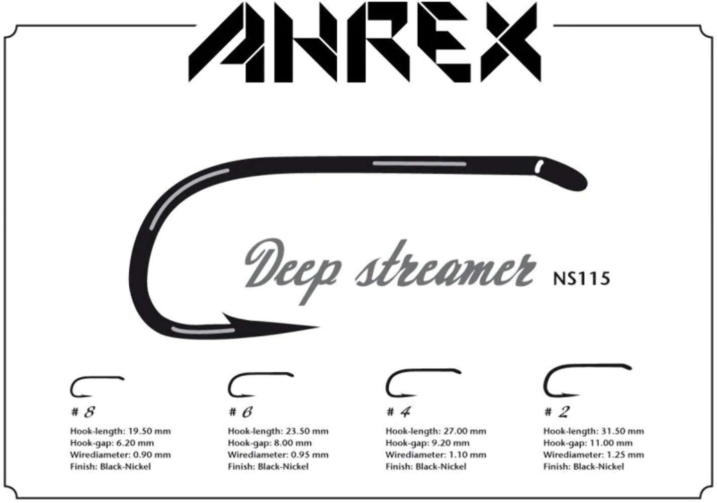 Ns115 Nordic Salt Deep Streamer Fishing Hook Size #6 - Perfect for Trout, Salmon, and Bass Fishing in Rivers and Lakes