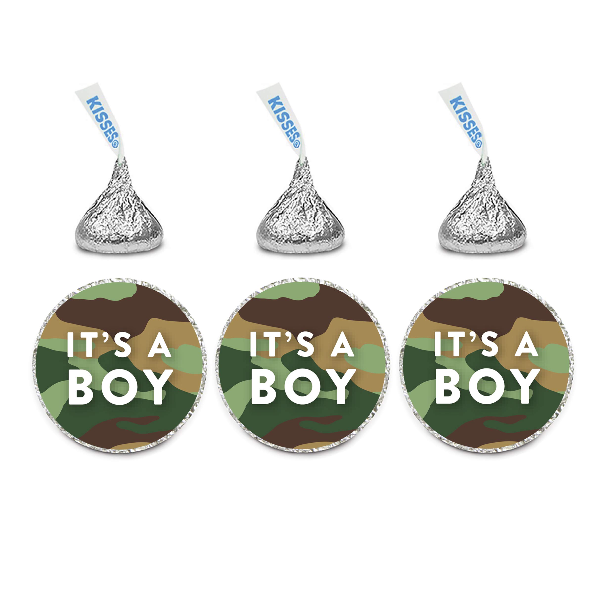 Chocolate Drop Labels Stickers 216-Pack for Baby Shower & Party Favors