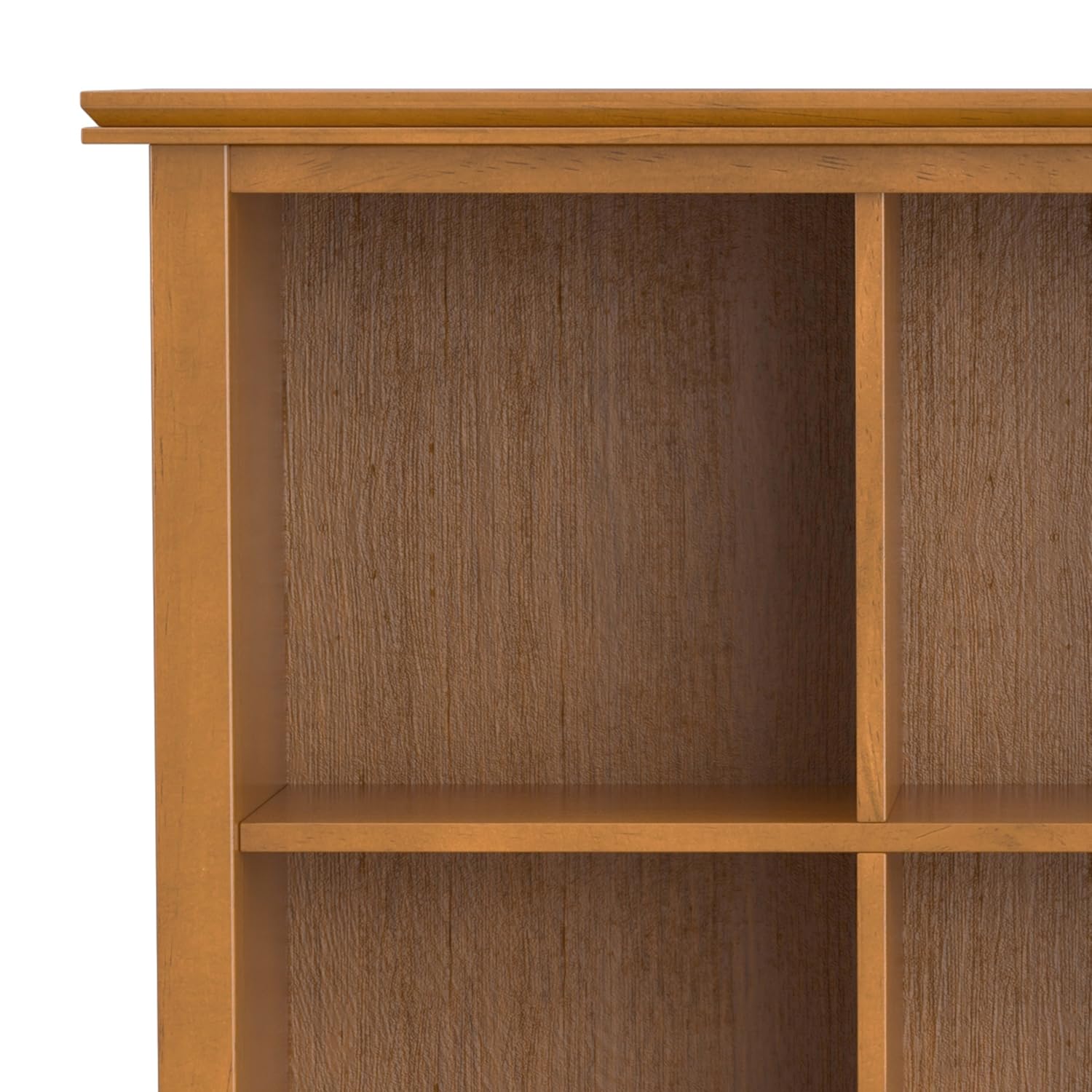 SIMPLIHOME Acadian 44 Inch Solid Wood 9-Cube Bookcase & Storage Unit, Light Golden Brown - Transitional Style for Living Room, Study, Office & Home Organization