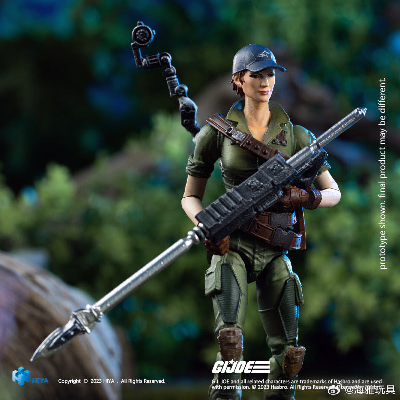 1/18 Scale HIYA 4-Inch Action Figure - Exquisite G.I.Joe Lady Jaye Collectible Mini Series for Adults & Collectors | Perfect for Display, Photography & Role-Playing Scenes