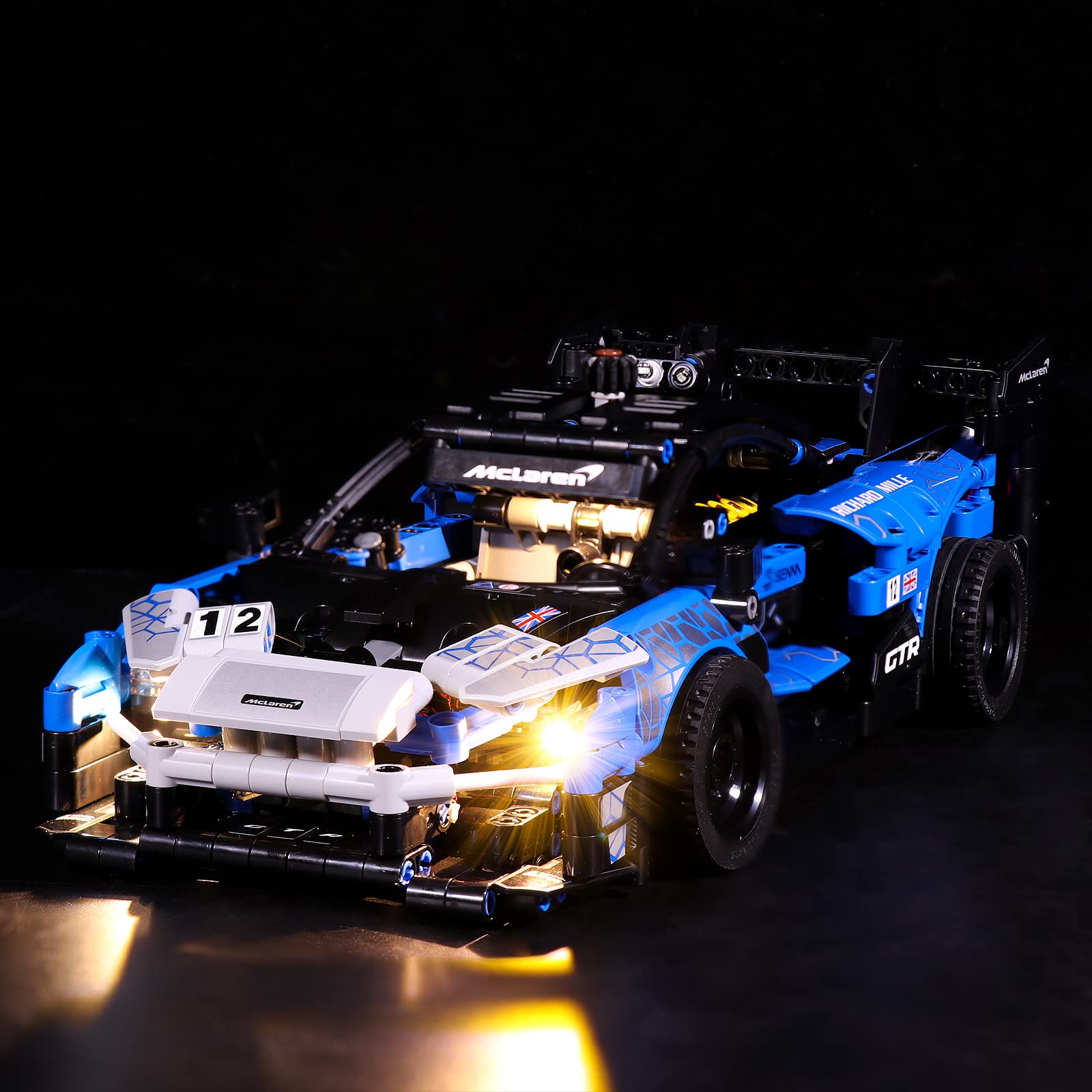 LMTIC Lighting Kit for Lego Technic McLaren Senna GTR 42123 - LED Light Set Compatible with Lego Technic Mclaren Senna Building Kit (Lego 42123 Not Included) - Perfect for Night Display & Model Car Enhancement