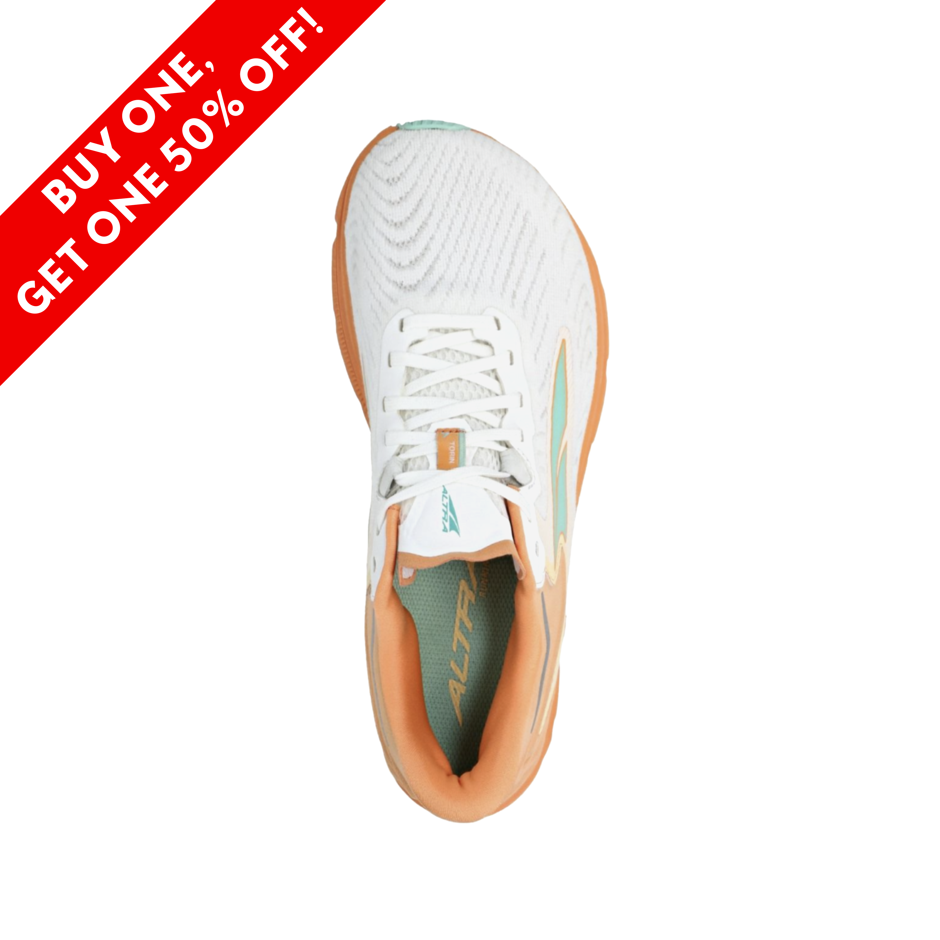 Brooks Women's Torin 6 Running Shoes - White/Orange - Regular Width - Lightweight Cushioned Sneakers for Road Running, Jogging & Gym Workouts