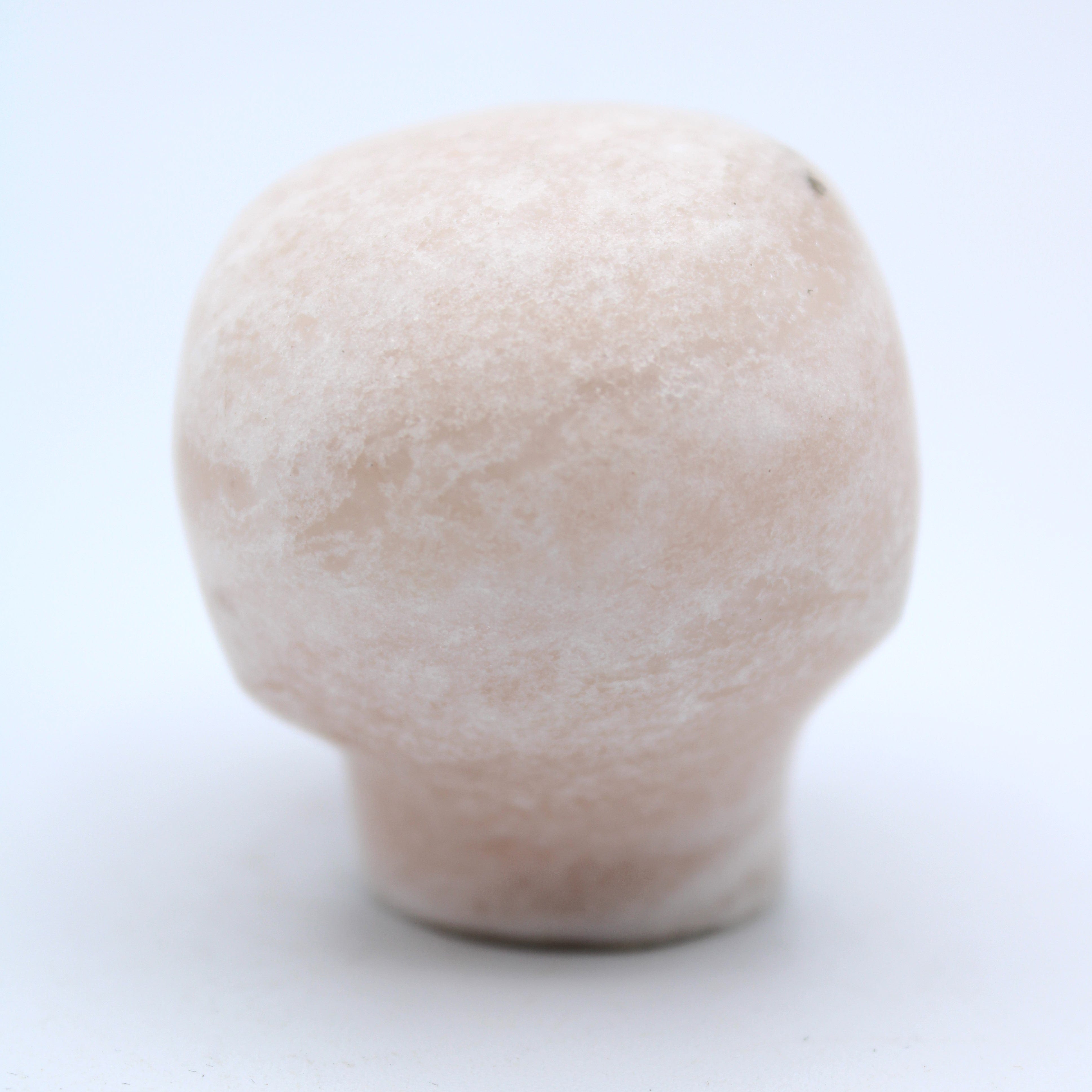 Calcite Alien Head Sculpture - Unique Home Decor, Office Desk Ornament, and Gift Idea for Sci-Fi Fans