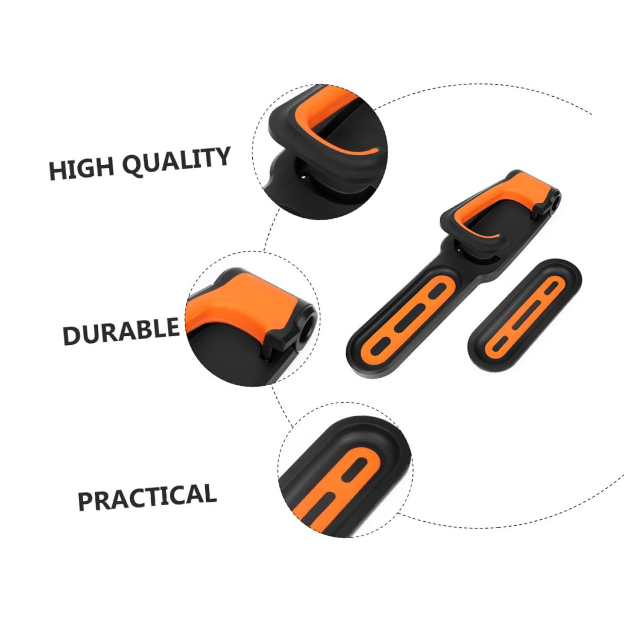 INOOMP 3-Pack Heavy Duty Bike Hooks - Wall Mounted Bicycle Storage Hanger for Garage, Shed & Home Organization - ABS Plastic Bike Accessories for Space Saving Storage