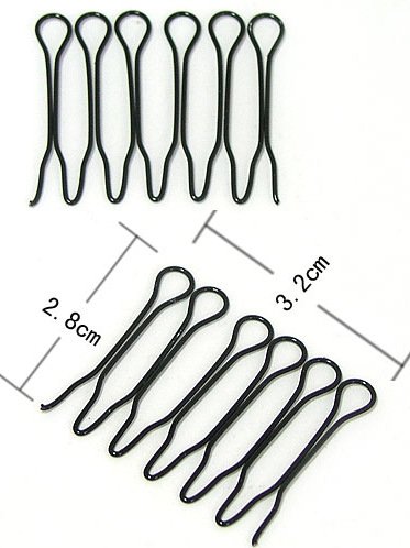 12 Pack Black Stretchable Invisible Hair Clips - Comb Shape Hairpins for Buns, Ponytails & Updos | DIY Hairstyles Accessories | Secure Hair Hold for Workout, Office & Daily Use | Time-Saving Spin Hair Pins for Women