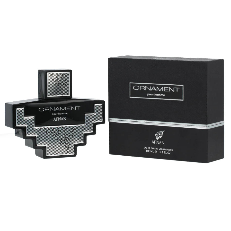 Afnan Ornament Pour Homme 100ML Eau de Parfum Spray for Men - Long Lasting Luxury Cologne, Perfect for Date Night & Special Occasions