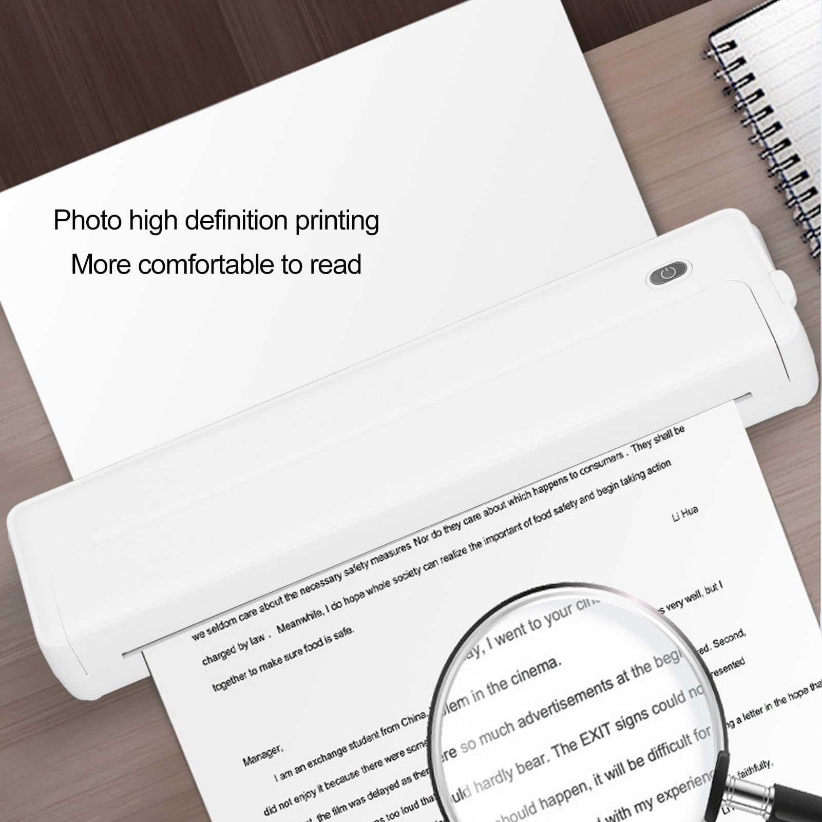 Wireless Thermal Printer for A4 Printing - Portable Inkless Printer with Mobile App & One-Touch Scanning - Ideal for Travel, Photos, Labels & On-the-Go Printing