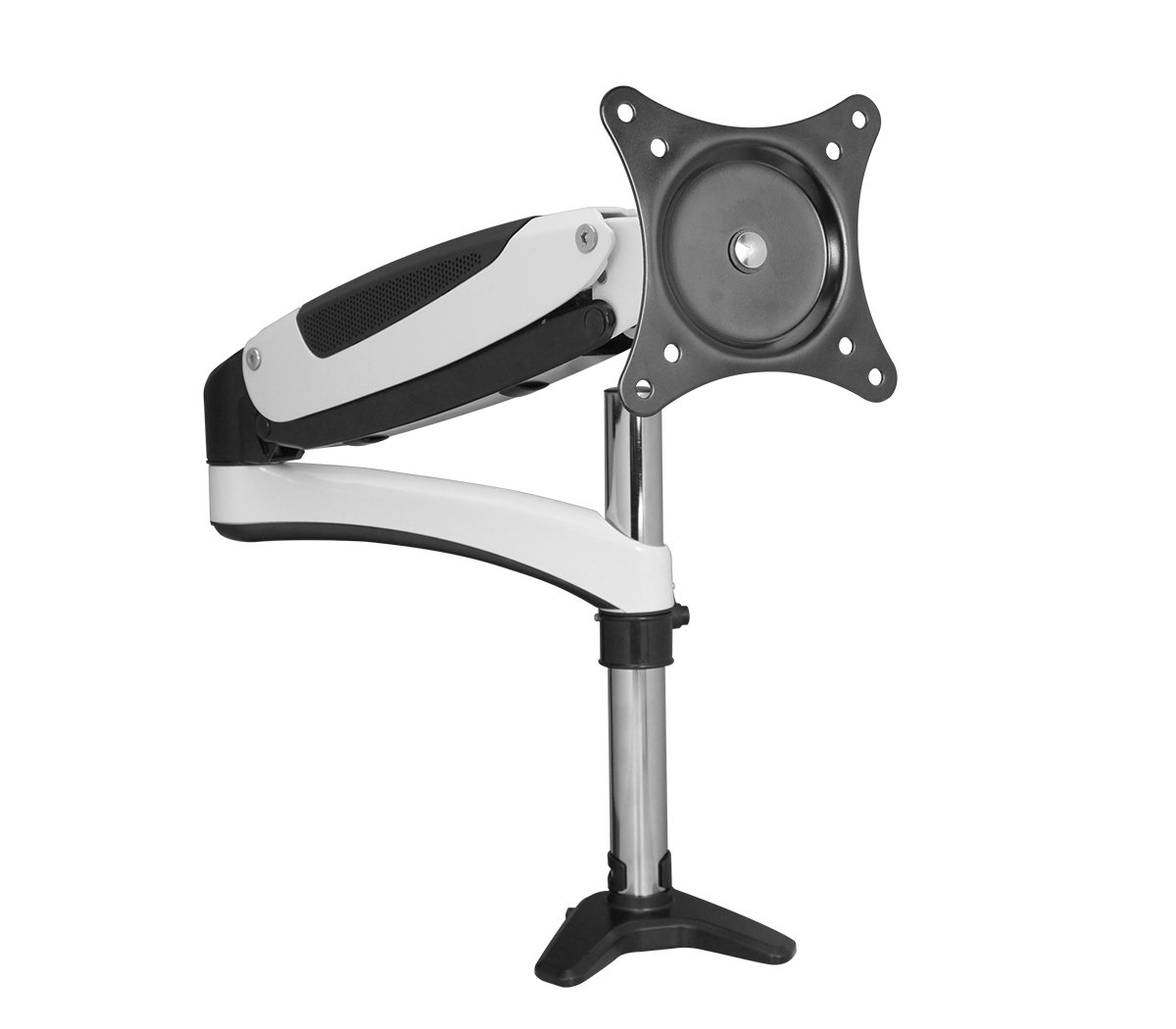 SIIG White Single Monitor Desk Mount - Height Adjustable Gas Spring Arm for 15