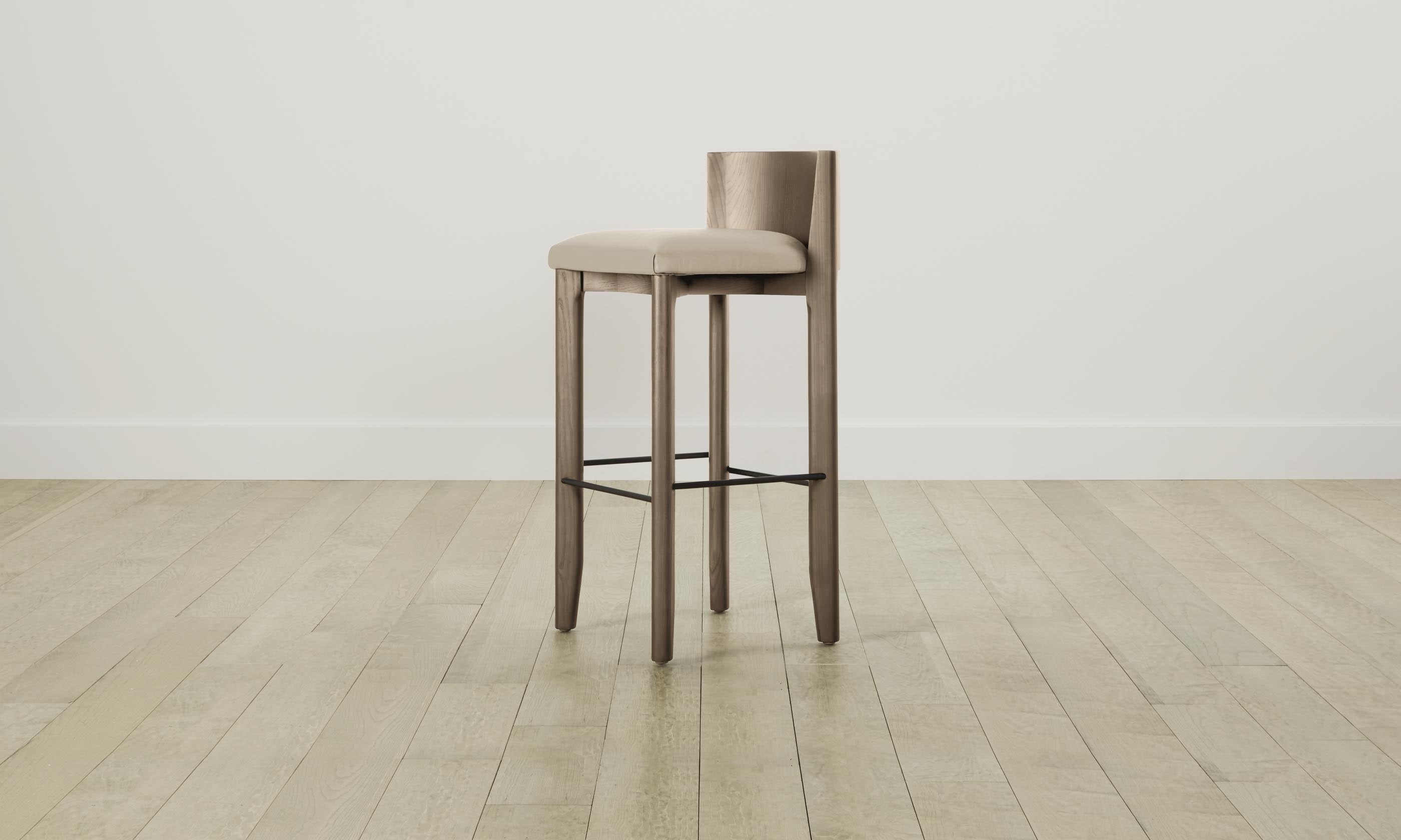 Premium Pebbled Leather Bar Stool - The Delancey Counter Height Stool with Stone Finish | Perfect for Kitchen Islands, Home Bars & Modern Dining Areas