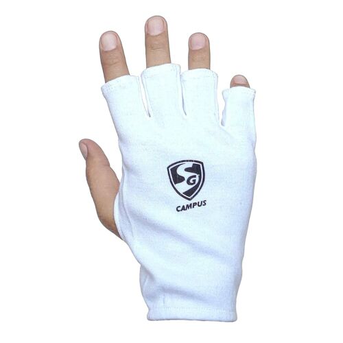 SG Campus Junior/Youth Cricket Batting Inner Gloves - Half Finger Design for Comfort & Grip - Perfect for Practice Sessions & Youth Cricket Matches