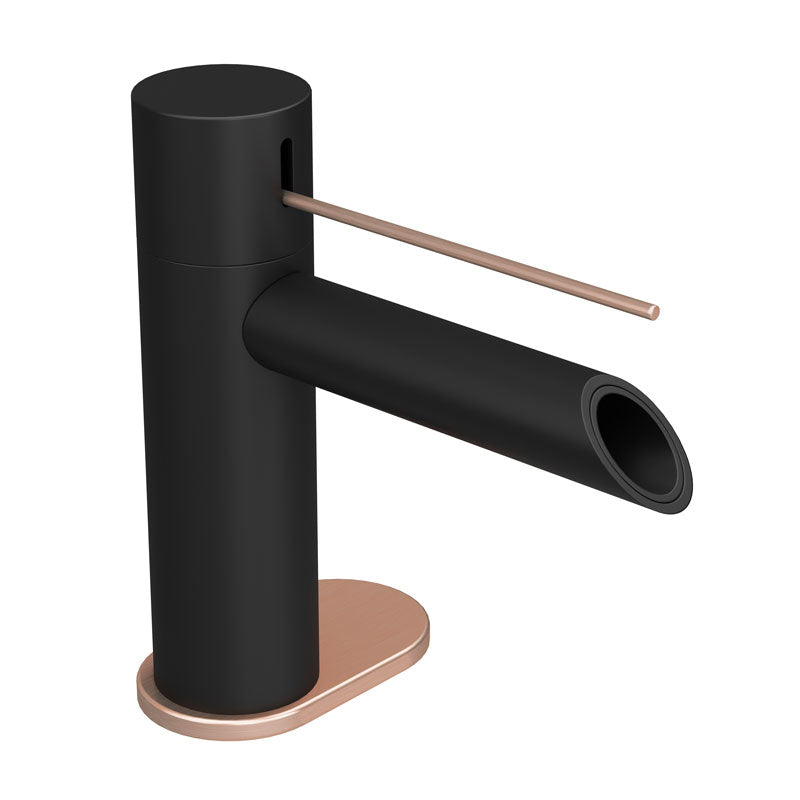 Rubi Kronos Single Lever Bathroom Sink Faucet - Modern Waterfall Spout for Vanity, Powder Room & Guest Bath - Easy Installation & Durable Finish